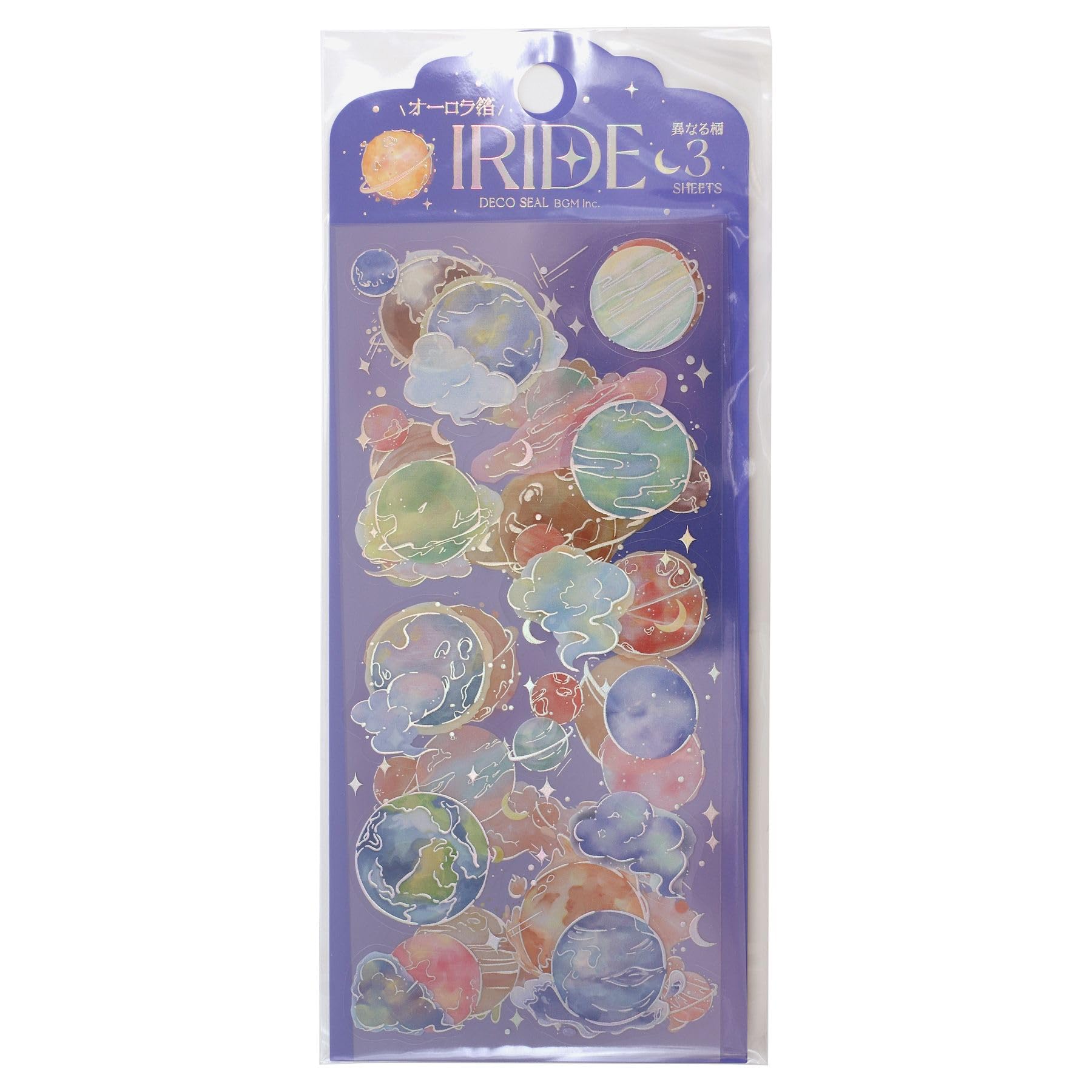 Amazon | イリデシール IRIDE オーロラ箔押し シートシール【宇宙】 BS