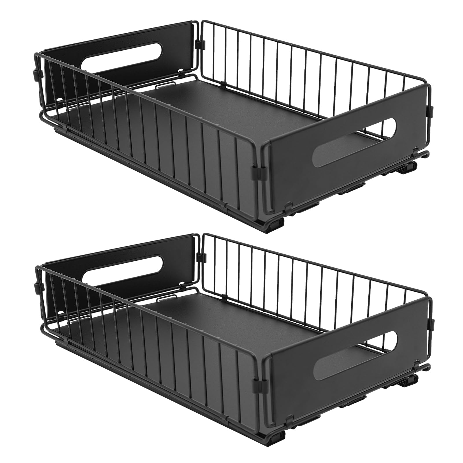 Confezione da 2 organizzatori estraibili, organizer per armadi per cucina e bagno, con 5 kg di capacità elevata, facile installazione per gli amanti della casa e dell'ordine