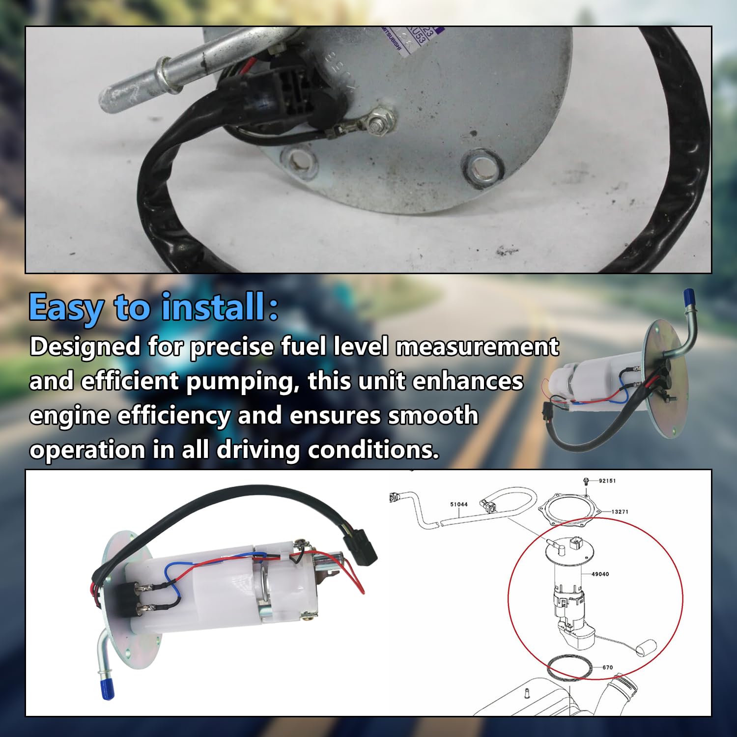 Amazon.com: Fuel Pump Module Assembly Compatible with Kawasaki