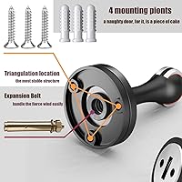 Vista 3 de Tope de puerta magnético mental sólido, montado en la pared, bronce aceitado