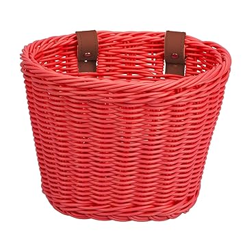 SECRET DESIRE Kids Bike Basket Front Bicycle Cargo Rack Bag Travel Picnic Tricycle Baskets Red