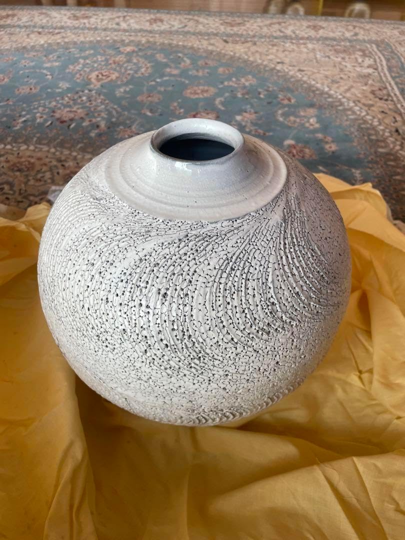 陶器　白塩袖縄文　美陶半田 陶器 白塩袖縄文 美陶半田