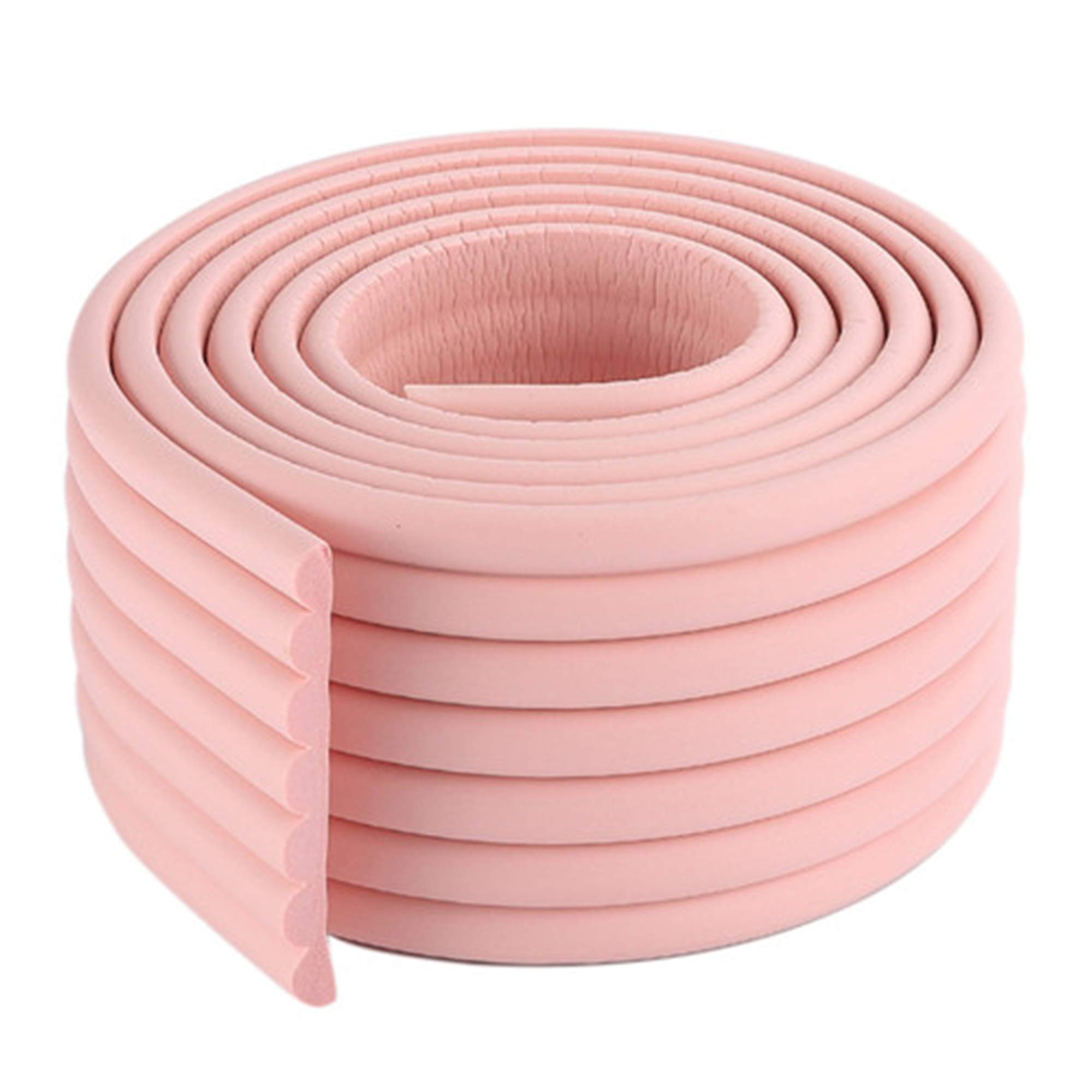 Baby Proofing Edge & Corner Guards 2m/6.5ft Multifunctional Child Safety Foam Cushion with 4.2m Tape Furniture Extra Wide Bumper Table Sharp Edges Protector,Light Pink