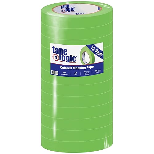 Miniatura 1 de Aviditi Tape Logic 34 pulgadas x 60 yardas cinta adhesiva de color de uso general verde claro paquete de 12  ideal para el hogar oficina arte