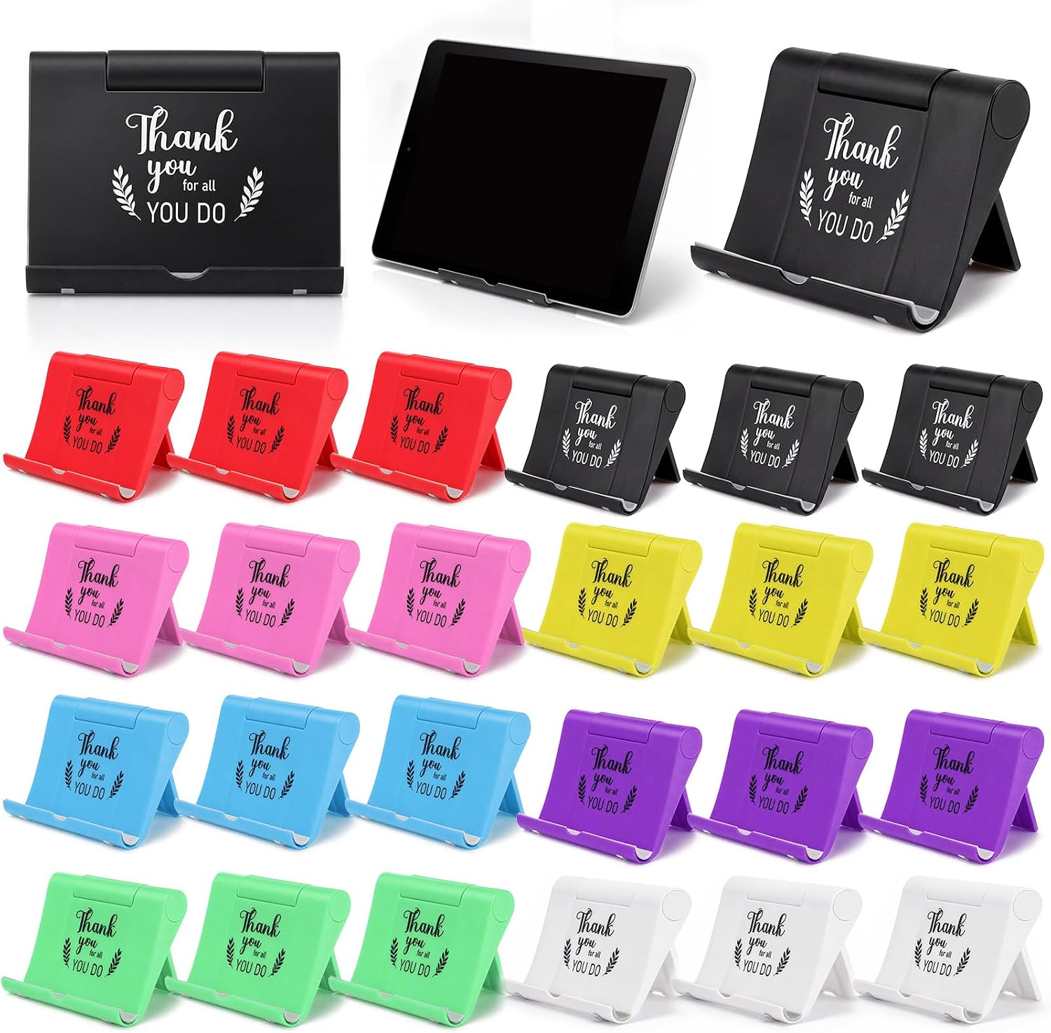 Qunclay 24 Pcs Employee Appreciation Gift Bulk, Desk Phone Stand, Colorful