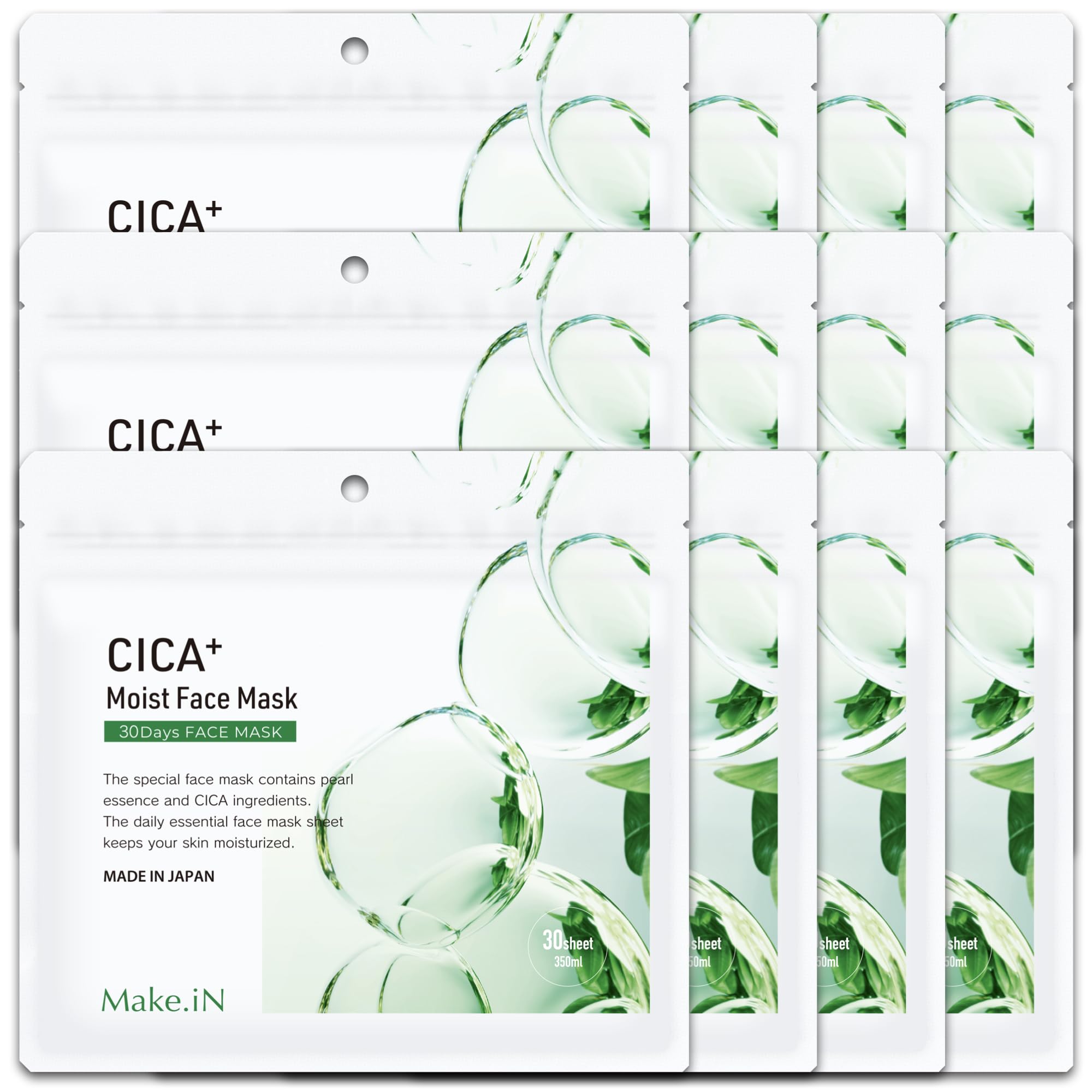Amazon.co.jp: Make.iN CICA + モイスト フェイスマスク ［12袋セット