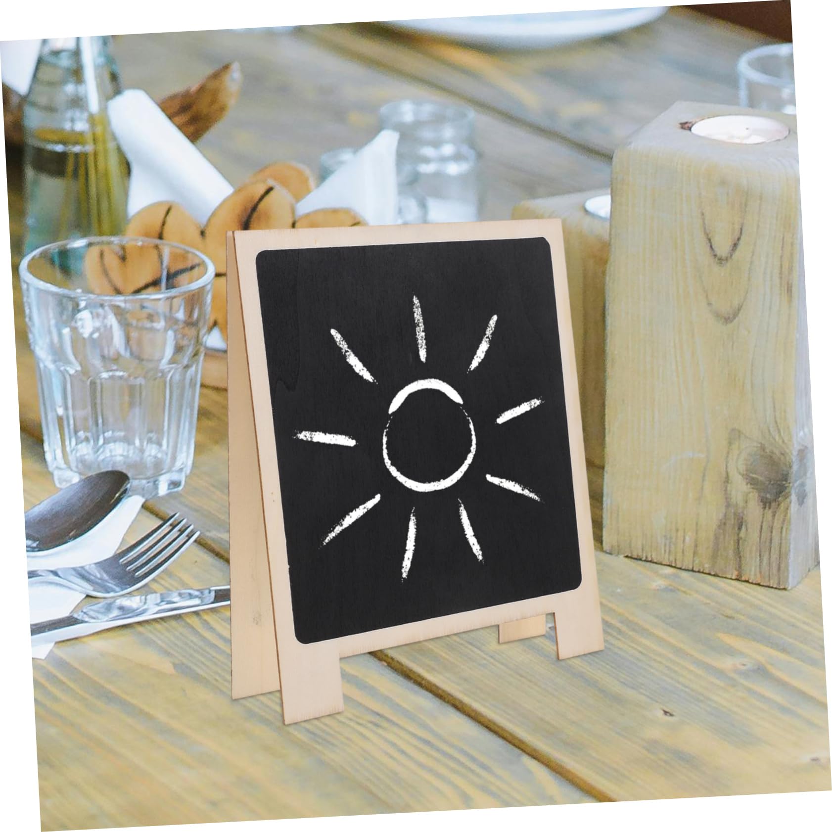 VILLCASE 15stücke Teiliges Kleine Doppelseitige Kreidetafeln Mit Holzständer Wiederverwendbare Tafeln Für Hochzeiten Restaurants Partys Und Bastelprojekte Für Notizen Und