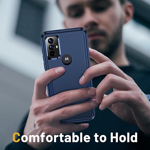 Miniatura 6 de Funda para Moto G Play 2023, Moto G Power 2022, Moto G Pure con protector de pantalla resistente, duradera y a prueba de golpes, color azul
