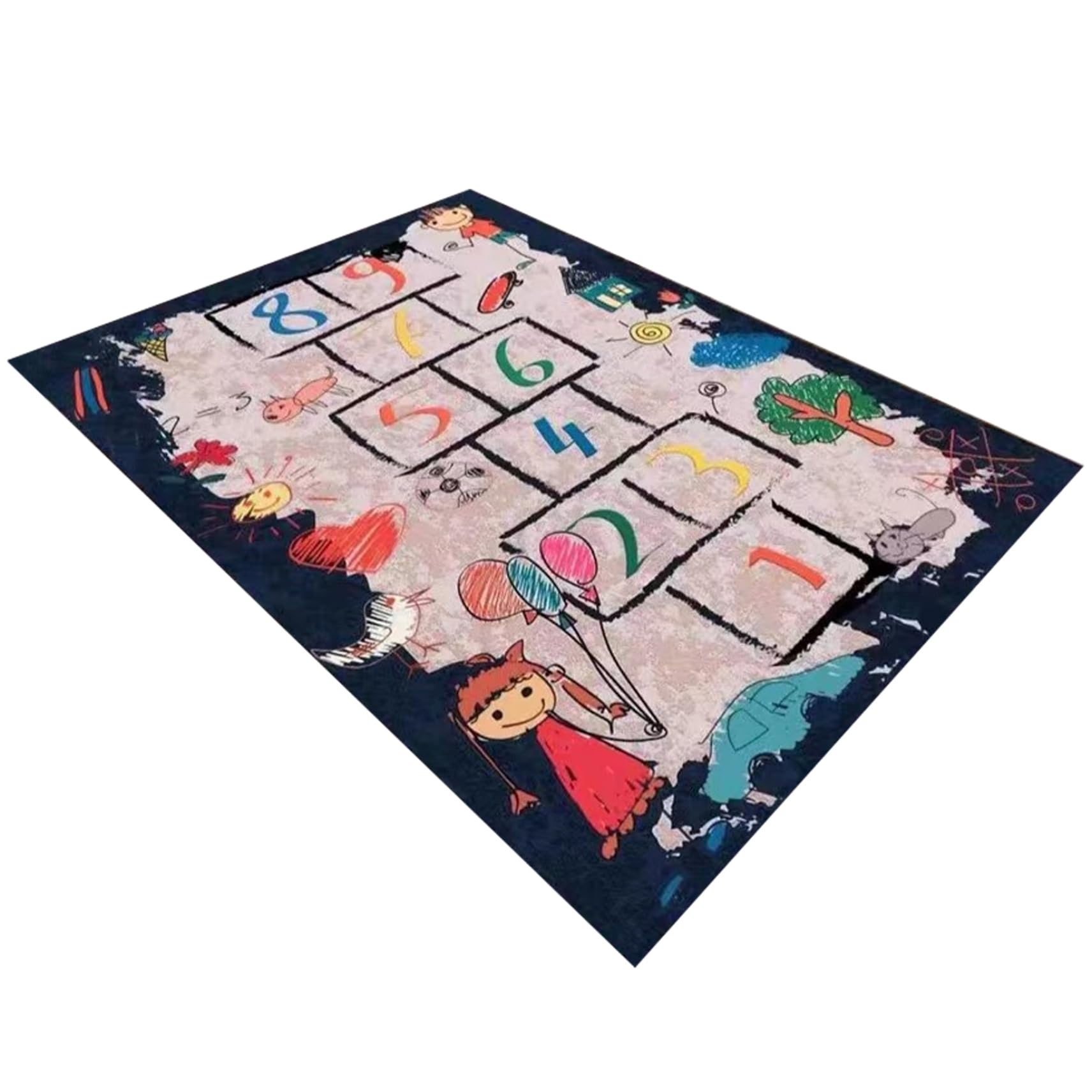 Tapis de marelle pour chambre d'enfant doux et mignon 80x120 cm