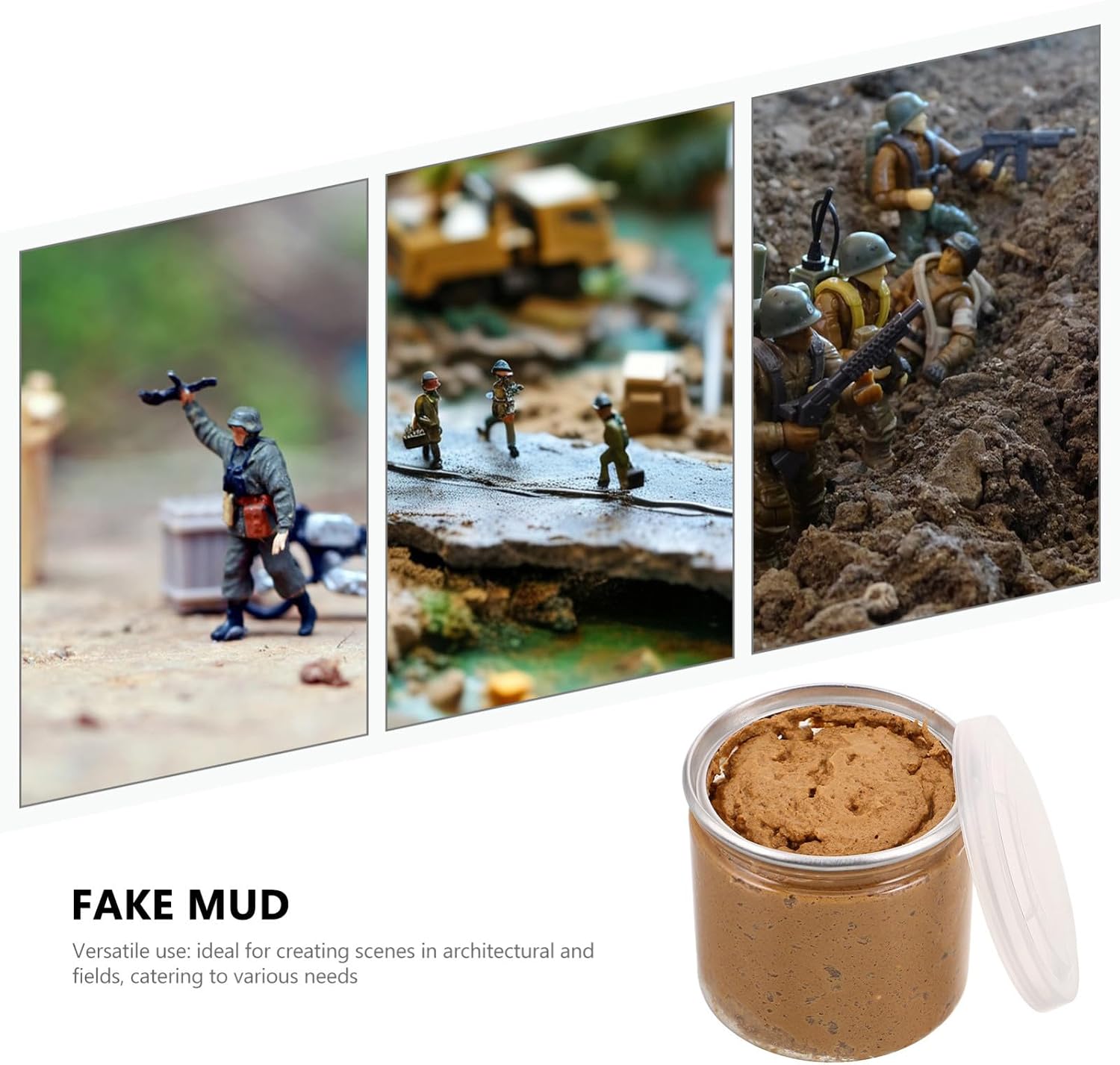 Natural Soil Modeling Material for Model Creation User-Friendly Paste and Precision Craftsmanship, Suitable for Creating Scenes in Architectural and Field Environments