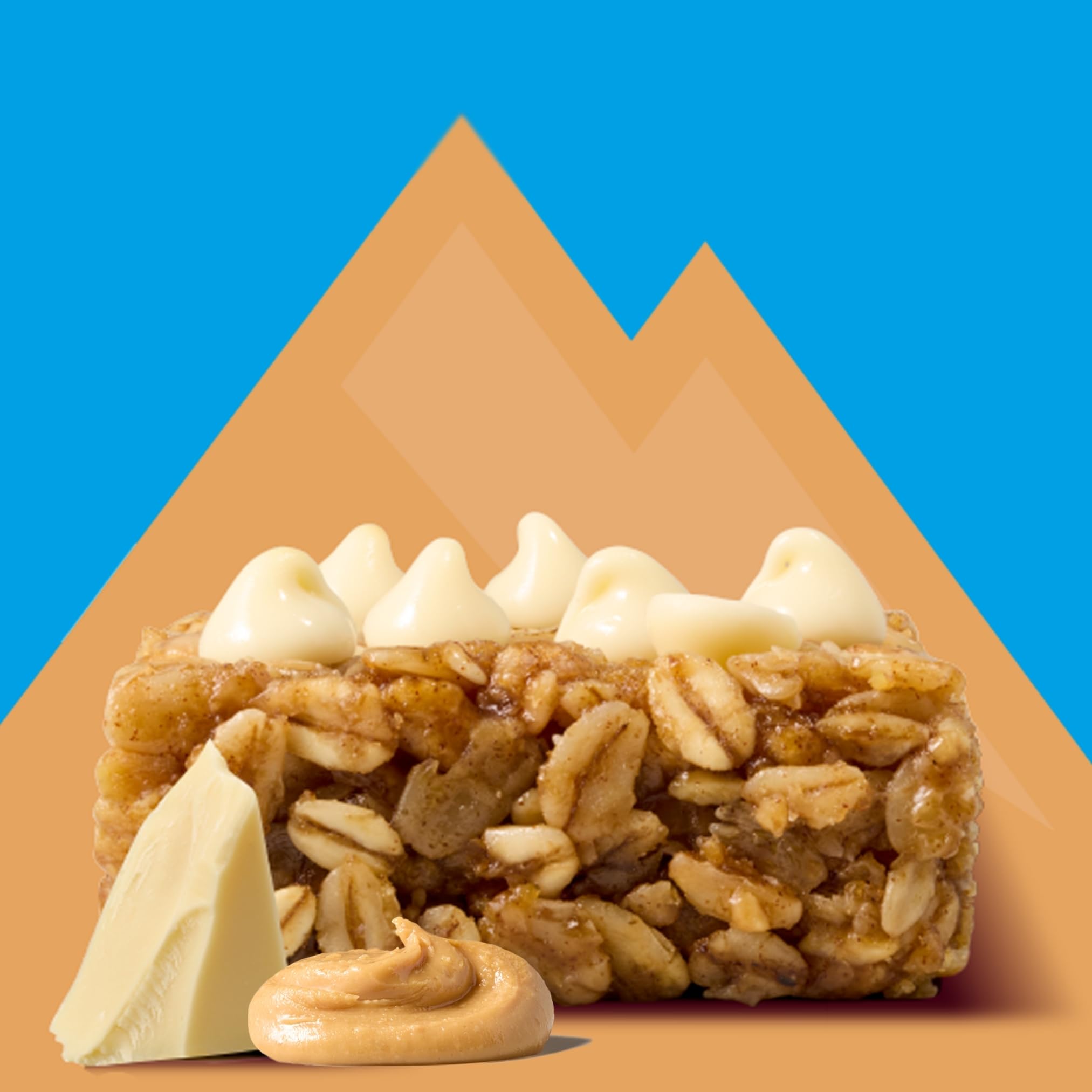 TRIBE Protein + Focus Bar – Blondie au beurre d'arachide – 10 g de protéines, 9 nutriments énergétiques et concentrés, crinière de lion, à base de plantes, collation végétalienne et sans gluten (60 g