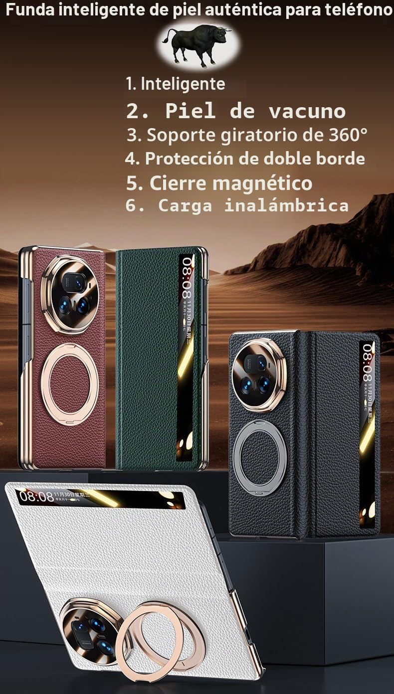 Funda de Piel para Honor Magic V5. Cierre Magnético. Carcasa/Caja del Teléfono Magic V 5. Estuche para Teléfono Móvil