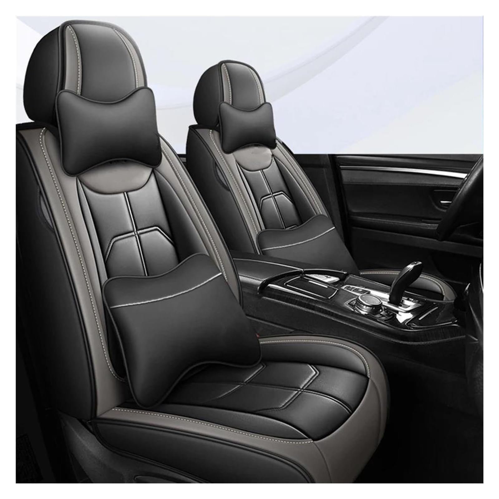 Housse De Siège De Voiture, Accessoires De Voiture Pour TOYOTA, Corolla, Camry, RAV4, CHR, Highlander, Land Cuirser Imperméable Protege Siege Voiture Housses ( Couleur : Black Grey 5 Seat , Taille : D