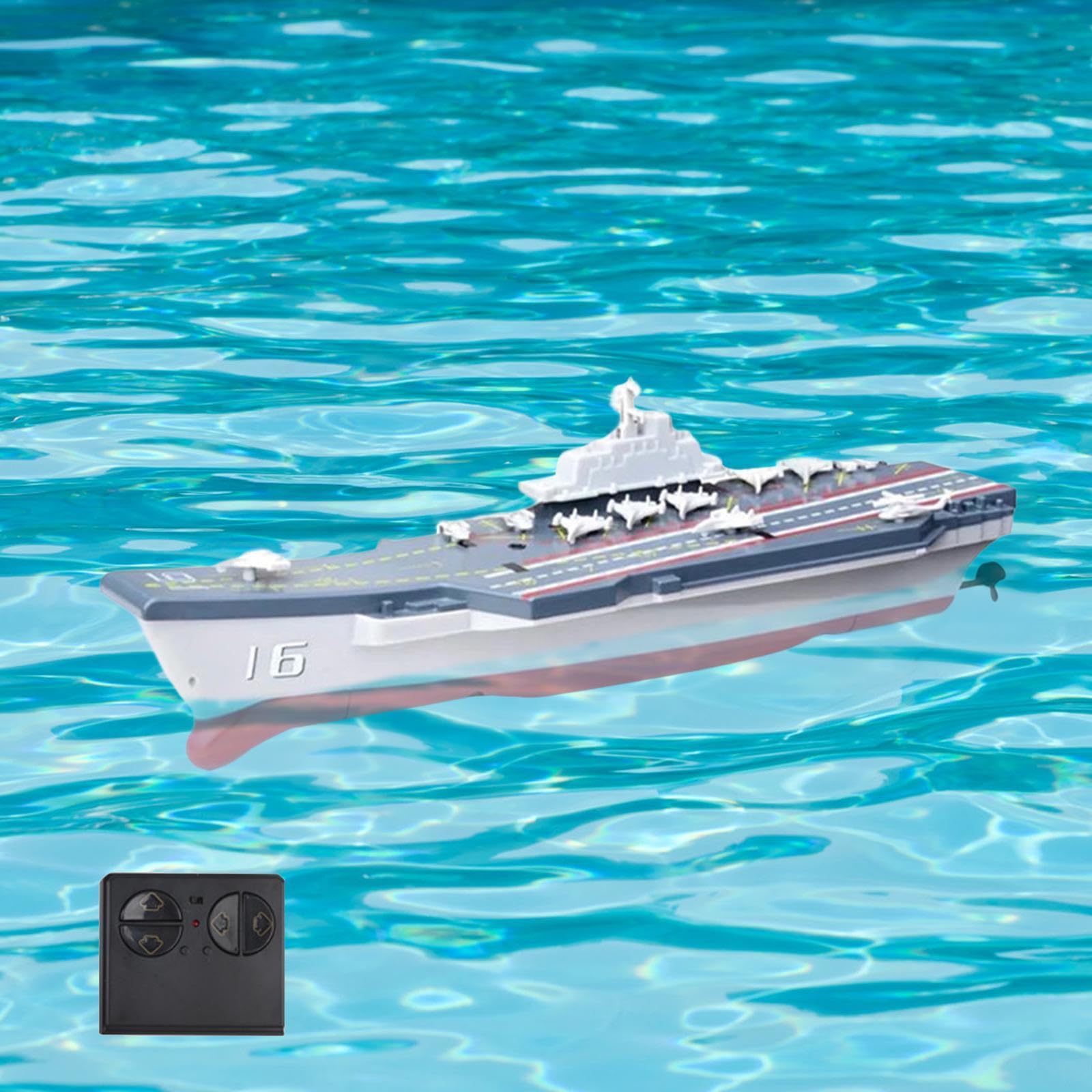 predolo RC Boot, Ferngesteuertes Schiff für Jungen Im Alter von 7–12 Jahren, Kinderspielzeug, Elektrisches Modellboot, Simulation Eines Kriegsschiffs, Modell, Flugzeugträger