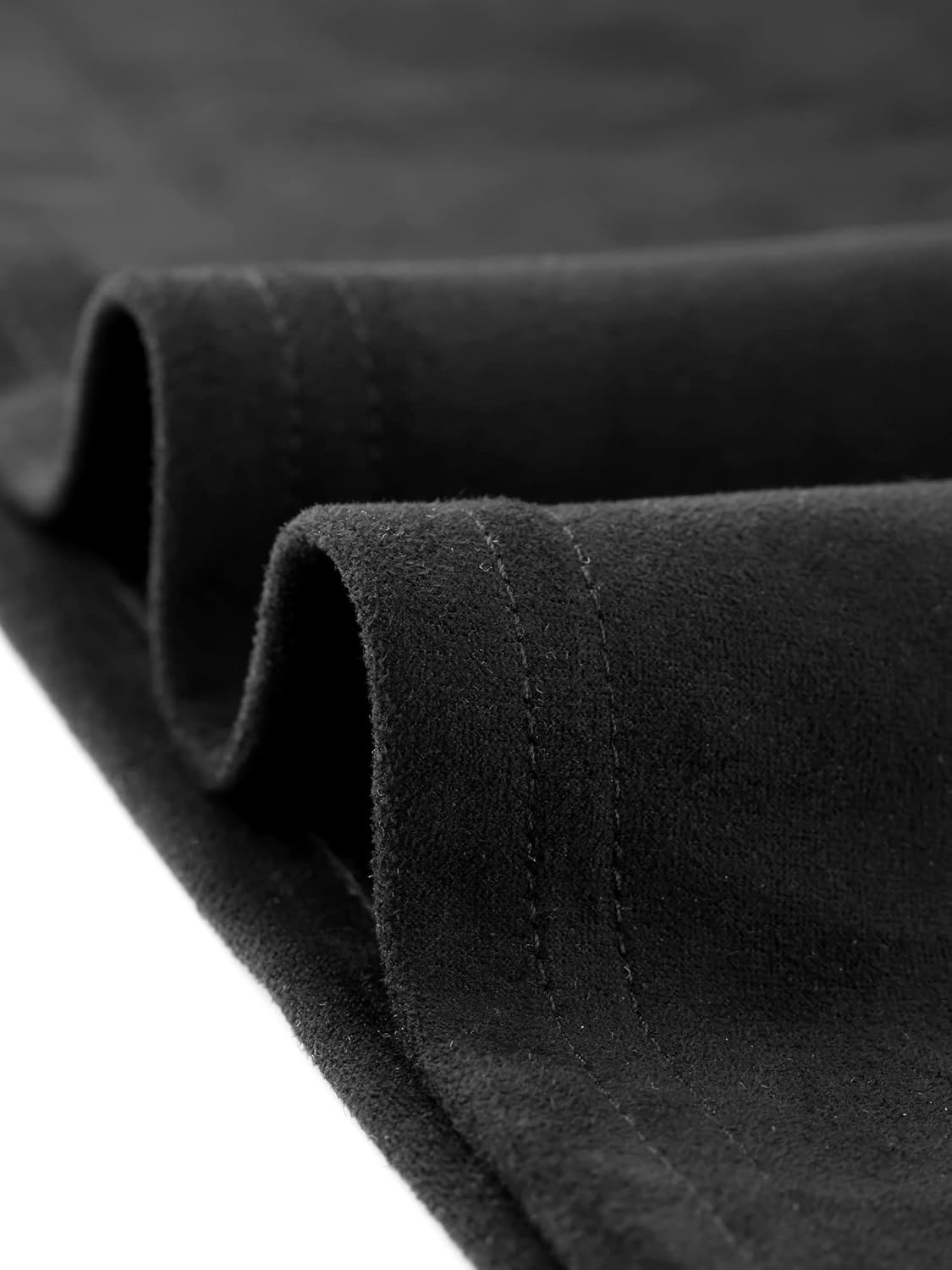 Allegra K Women's Faux Suede Zipper Front A-Line Overall Pinafore Dress - Image 5