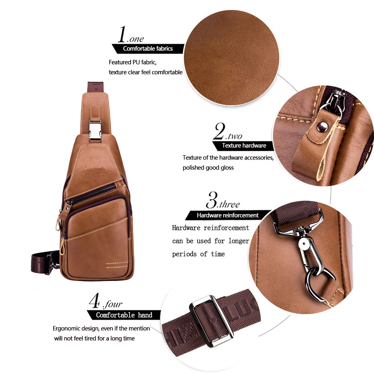 Homme Sacs Portés épaule Tendance Loisir Cuir Veritable Sac Besace