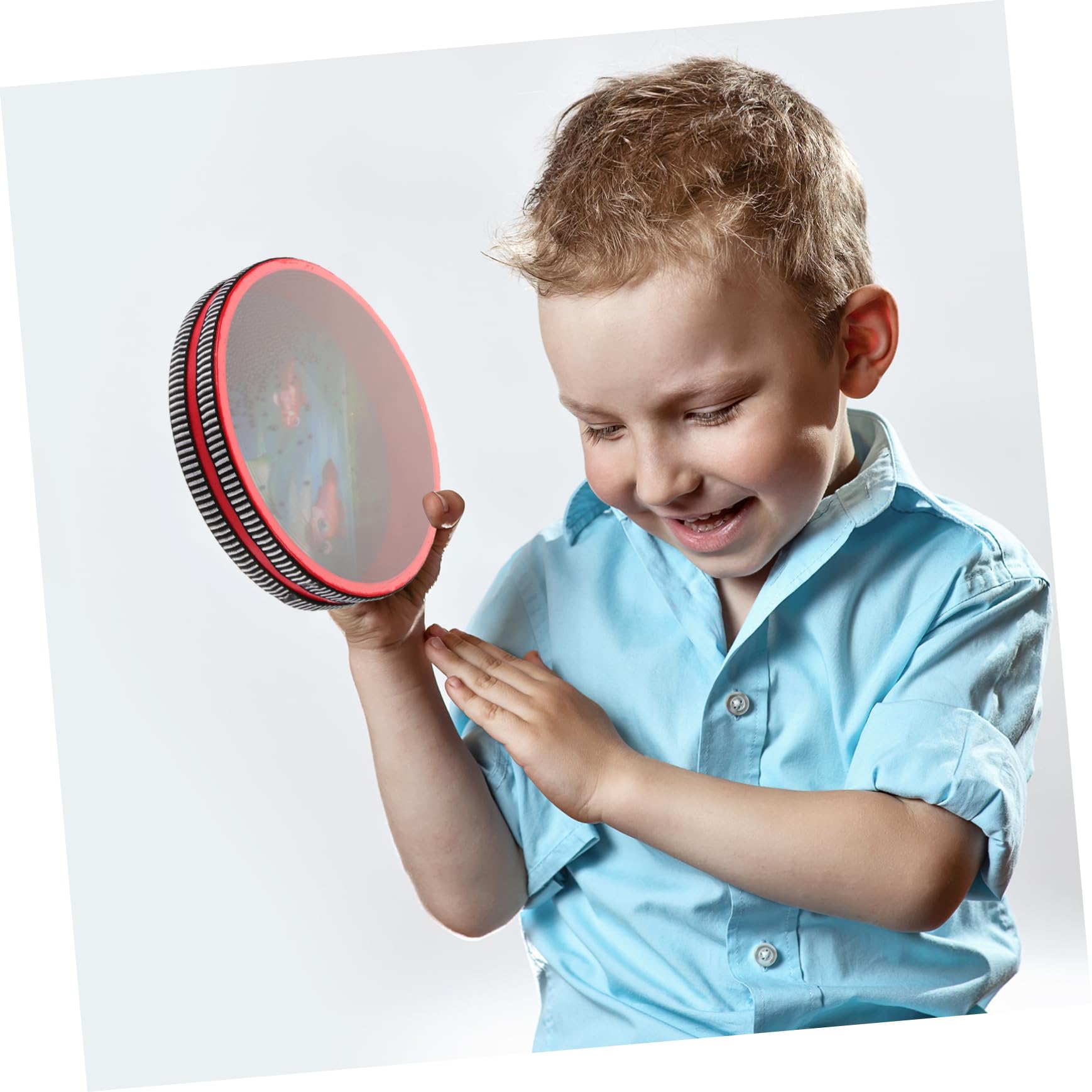 VICASKY Tambour Océanique Éducatif pour Garçon et Filles en Bois Rond Surface Lisse, Facile à Utiliser, Rassemblements Familiaux Pique-niques