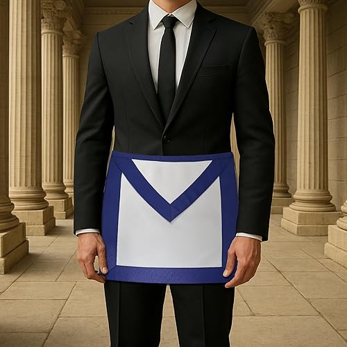 Miniatura 3 de Blue Lodge Basic Master Mason Delantal Masónico - Azul y Blanco, Multicolorido