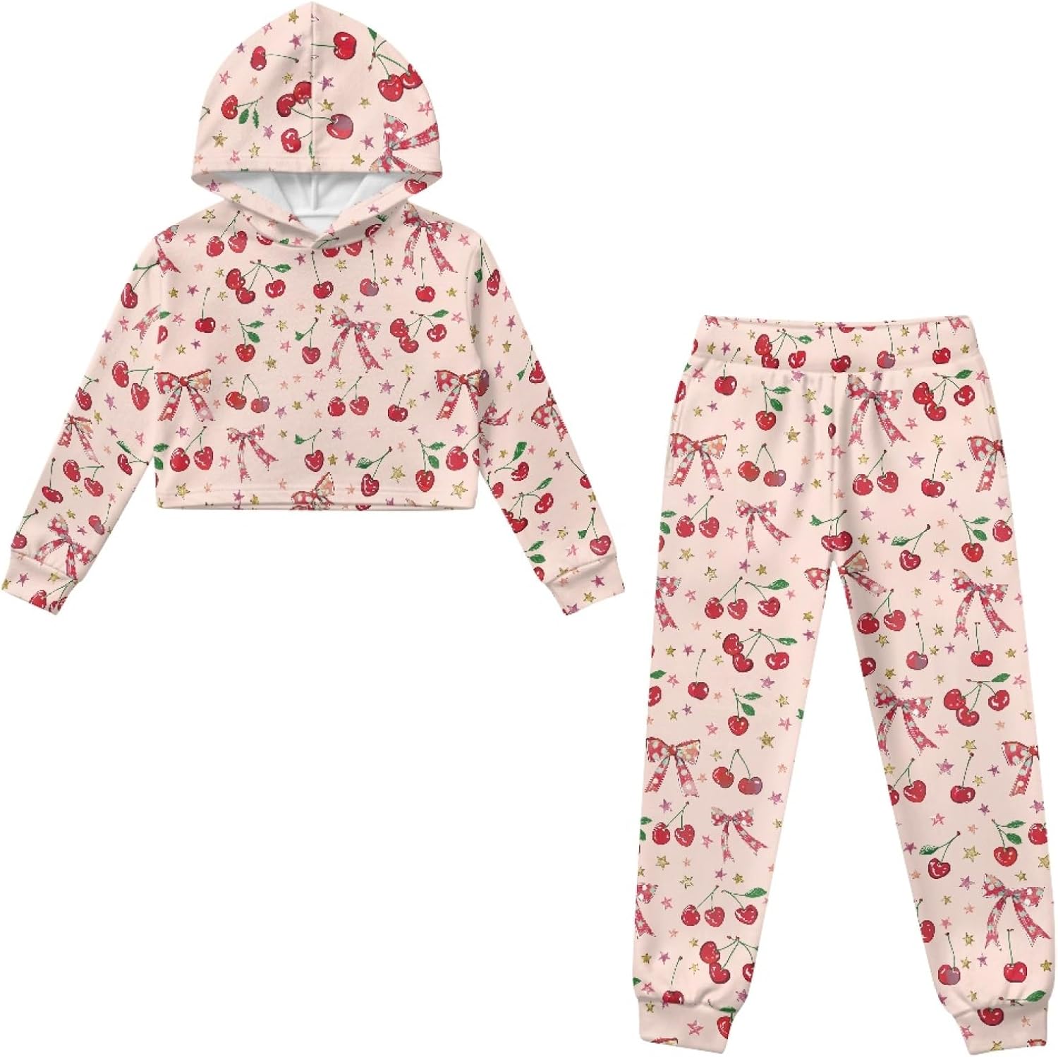 HUIACONG Kids Sweatsuits for Age 4-13 Girls Tracksuits Children Sweat Set