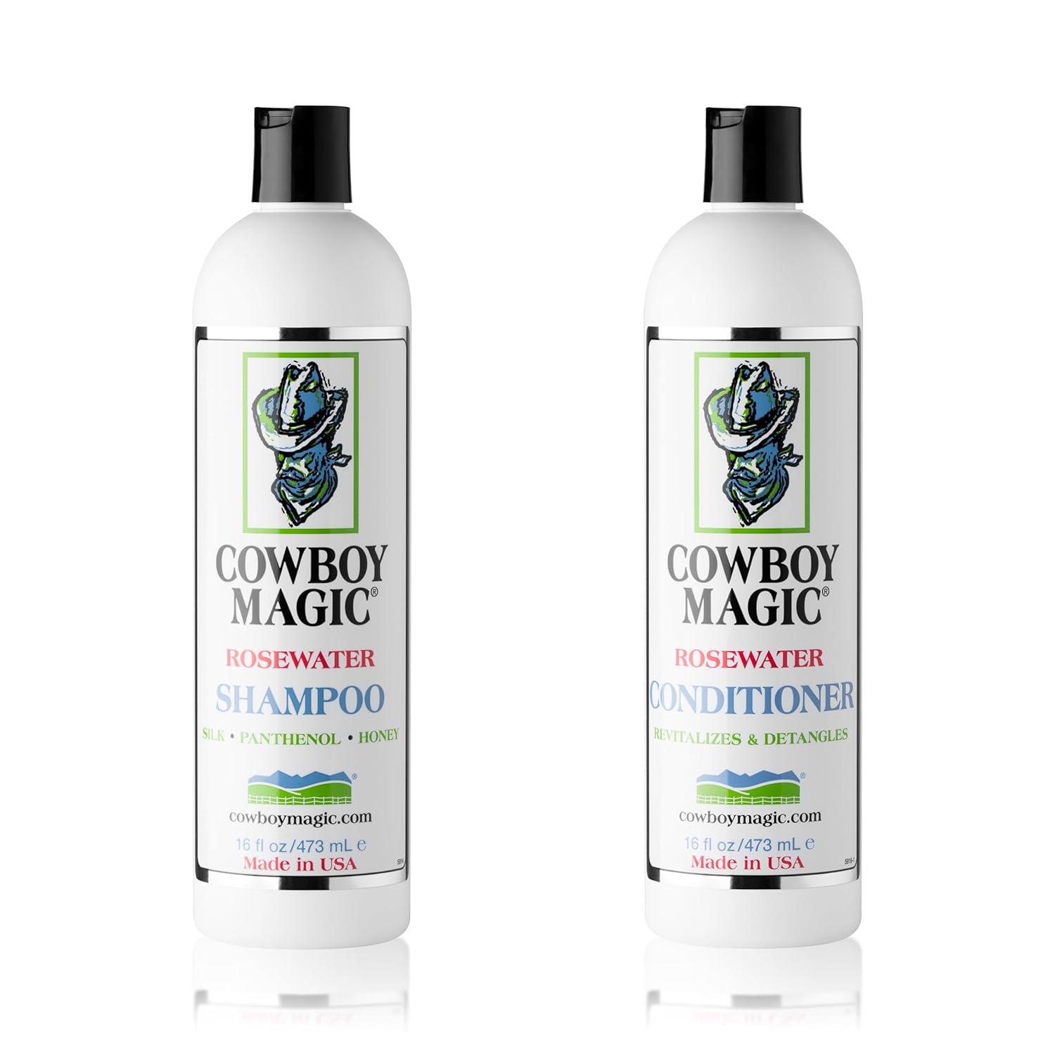 Cowboy Magic Rosewater Shampoo + Conditioner 16 Ounce Each
