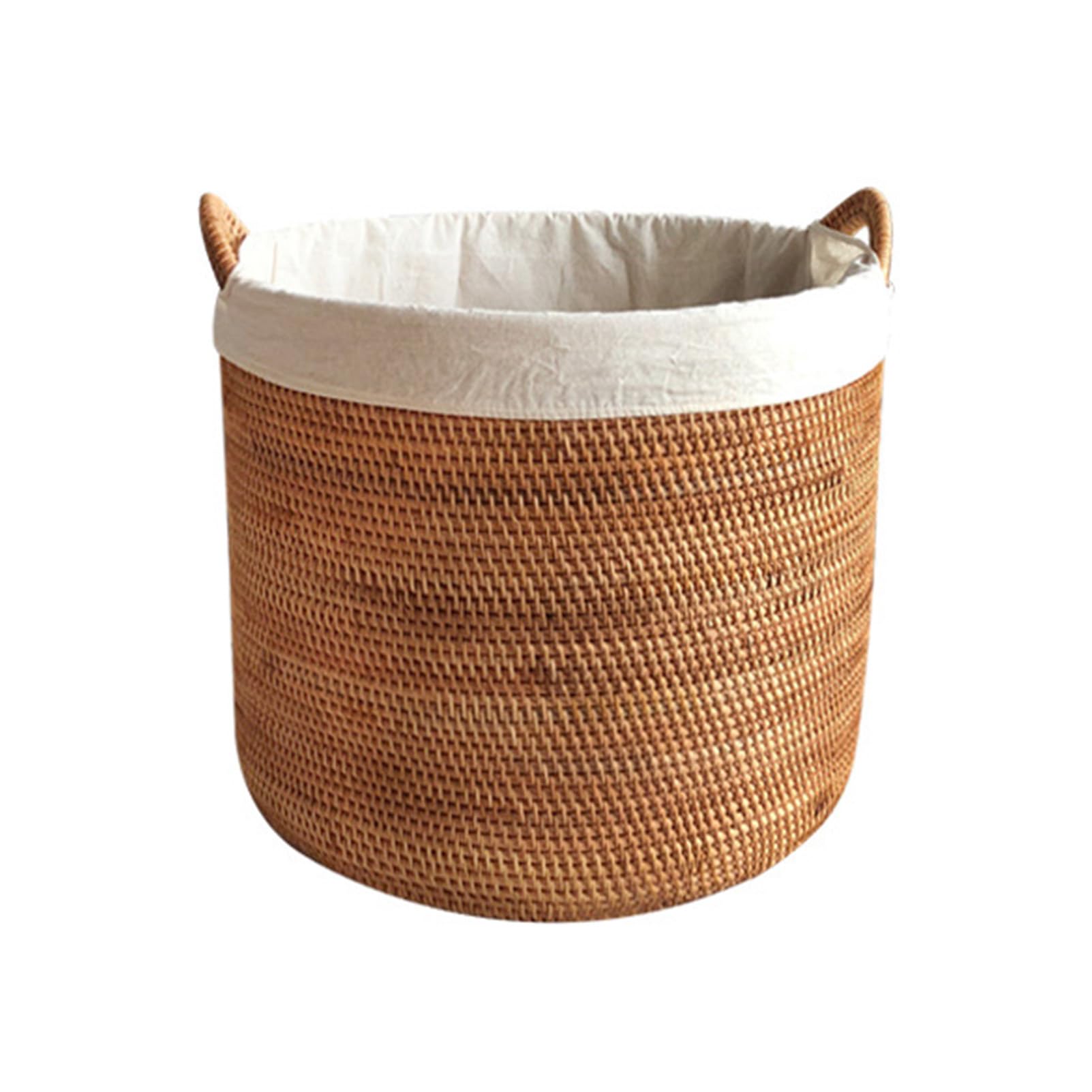 Rattan Woven Dirty Clothes Basket with Lid, Household Bathroom Dirty Clothes, Toy Storage Basket, Large Capacity Laundry Basket, Dirty Clothes Basket, Storage Bucket, Woven Basket