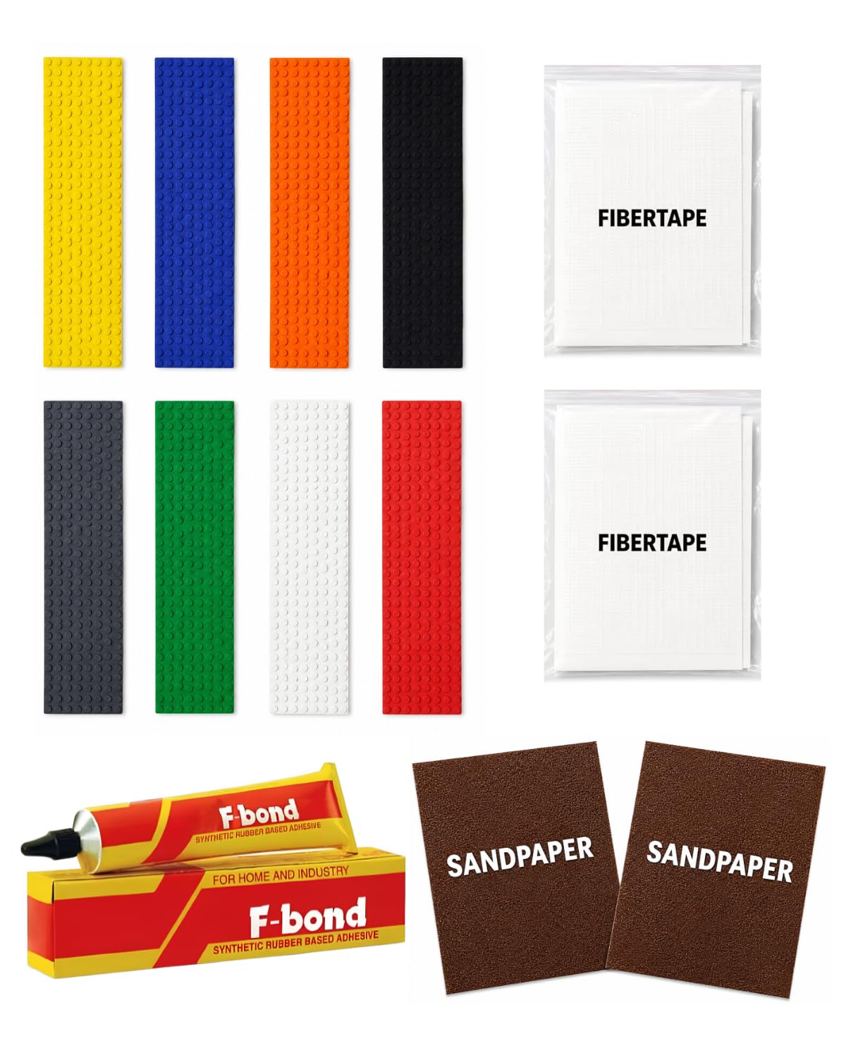 Cricket Bat Toe Guard Repair Kit, 8 Multicolor Rubber Toe Guards with 10ml Adhesive, 2 Fiberglass Tape Sheets, 2 Sandpapers for Rubbing | Anti-Scuff & Anti-Crack Bat Protection Set-image-23