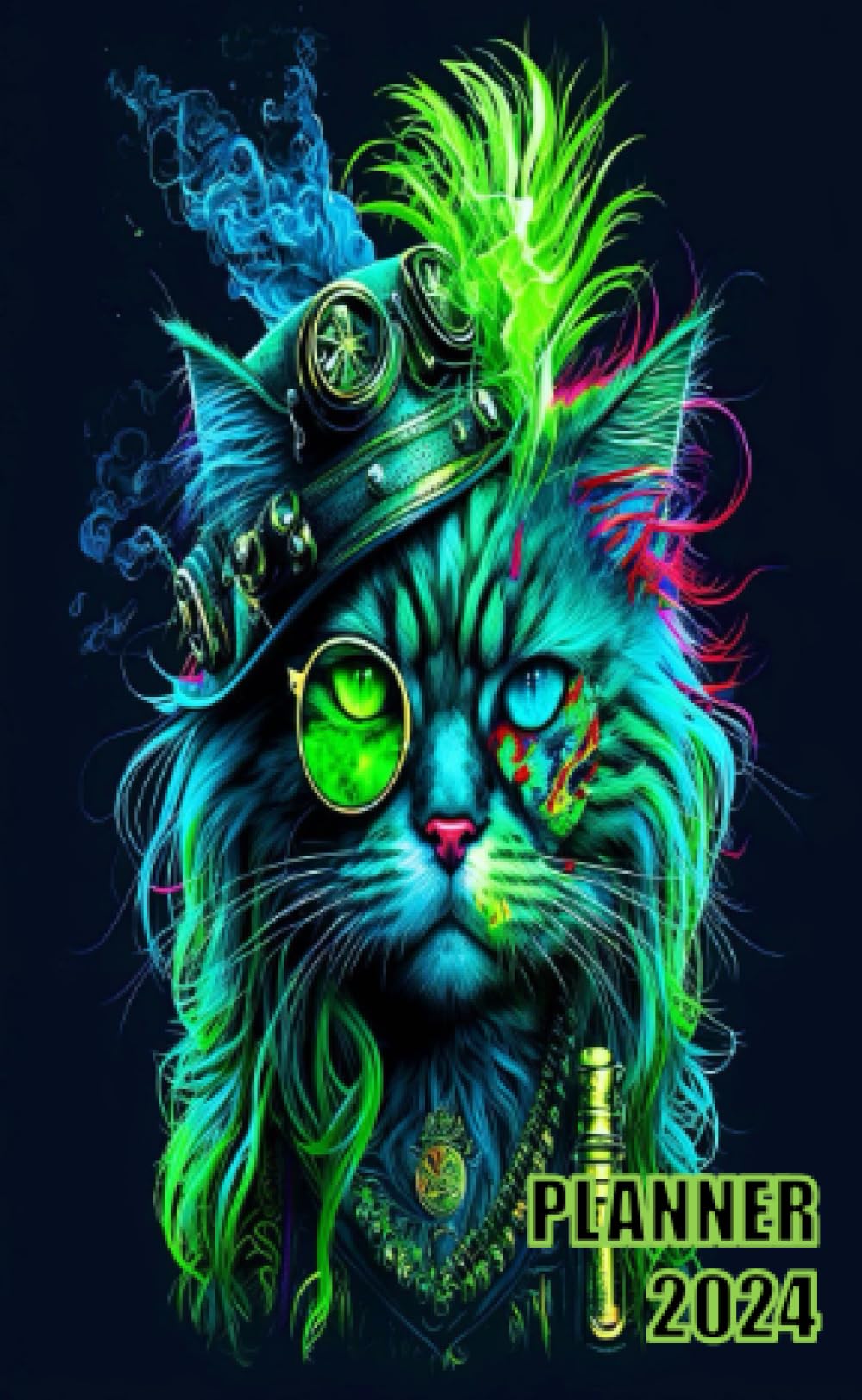 "Purr-fectly Organized 2024": Your Cat Lover's Guide to a Year of Achievement and Cat-tastic Moments. Monitor your habits, budget, mood, and more to plan, achieve, and reflect.