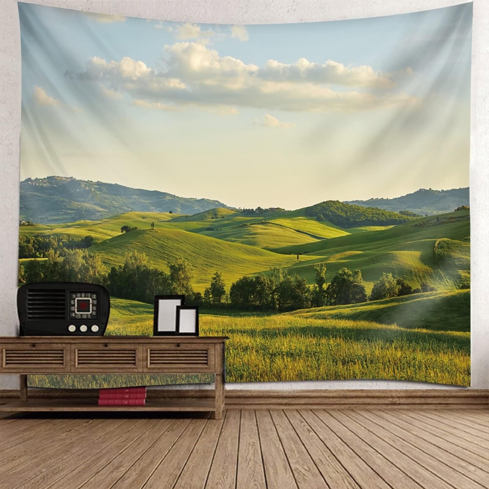 Tenture murale chambre paysage vert 150x150 de grand format décoratif