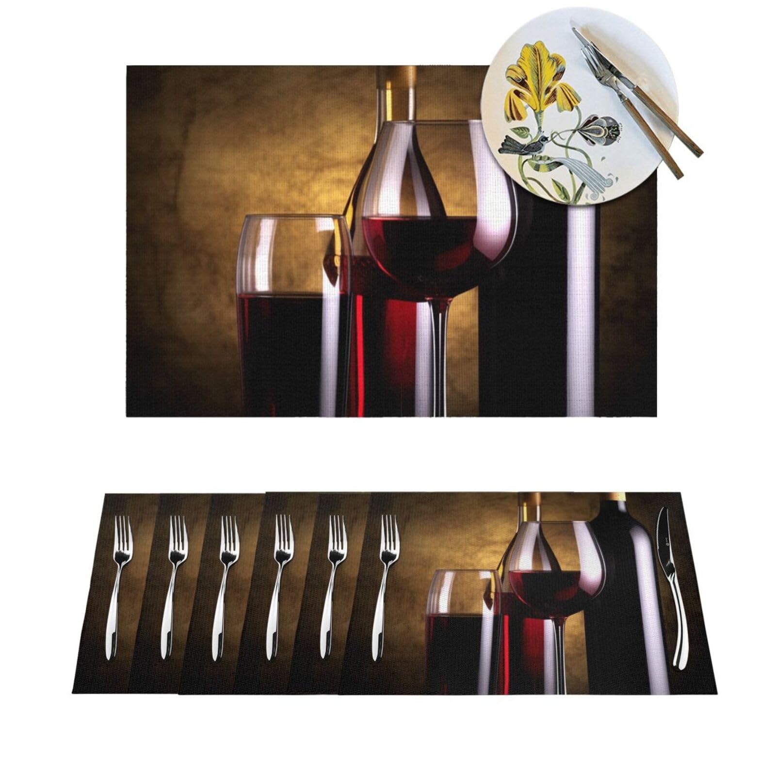 Set de table impression sur verre en PVC de qualité lot de 6 tapis de table