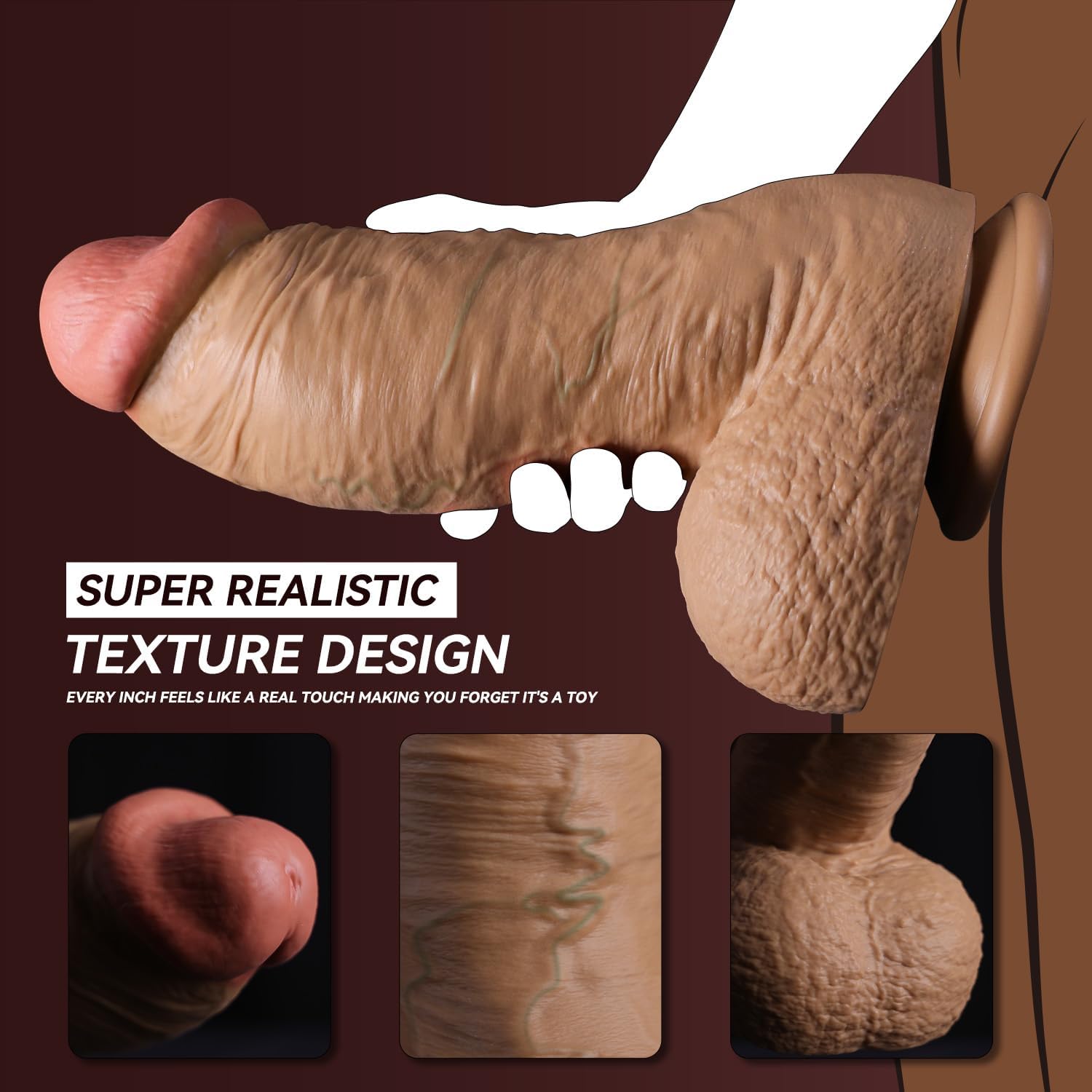 13 Inch Huge Giant Anal Dildo Sex Toy, 3.86'' Diameter Realistic PVC Thick Big Dildos for G-Spot with Strong Suction Cup for Hands-Free Play, Adult Penis XXXL Butt Plug Toys for Women Men Couples