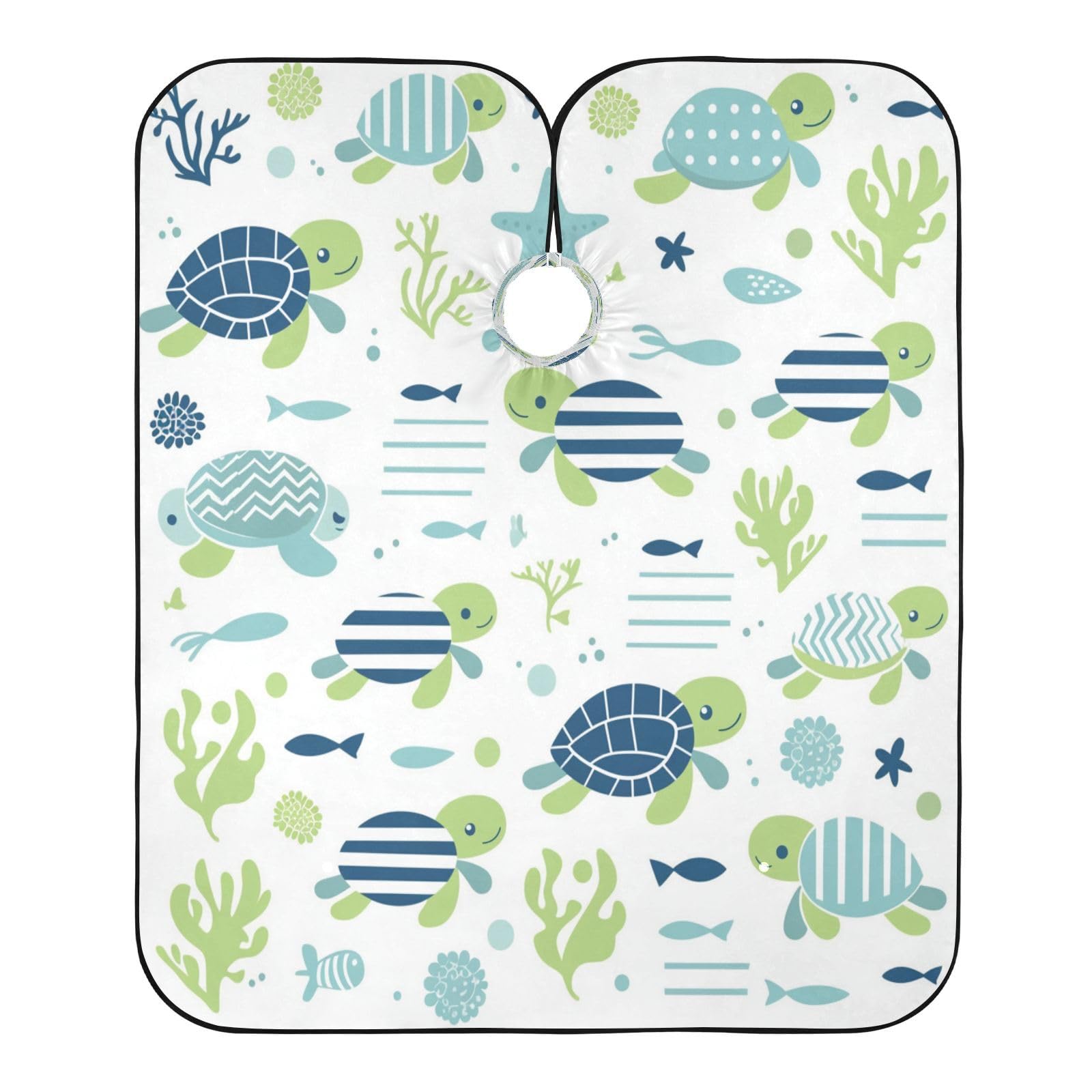 Kigai Cute Turtles Hair Cutting Cape for Men & Women Waterproof Barber Cape Professional Hairdressing Salon Styling Apron with Adjustable Closure Snap