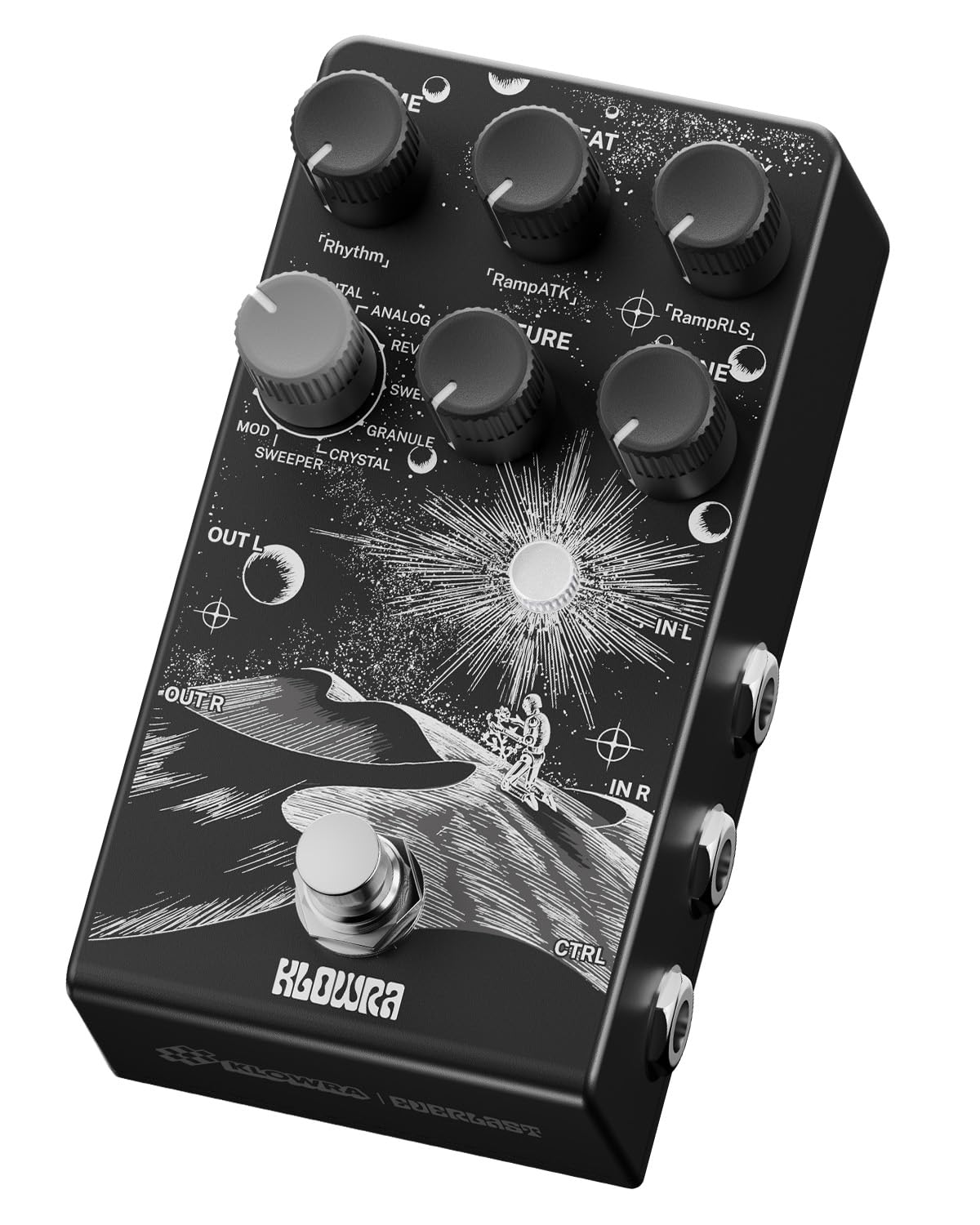 LYR-PEDAL ギターエフェクター Amazon | Klowra Everlast エレキギター用ディレイペダル - デジタル