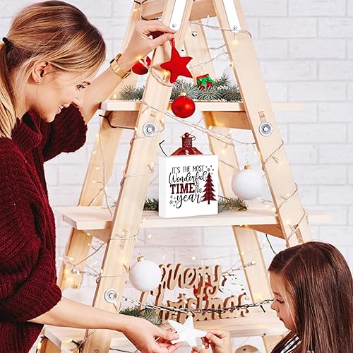 Miniatura 5 de Decoraciones de Árbol de Navidad, Decoración de Navidad, Regalos de Navidad para Mujeres, Decoraciones de Navidad para Interior, Letrero de Caja de