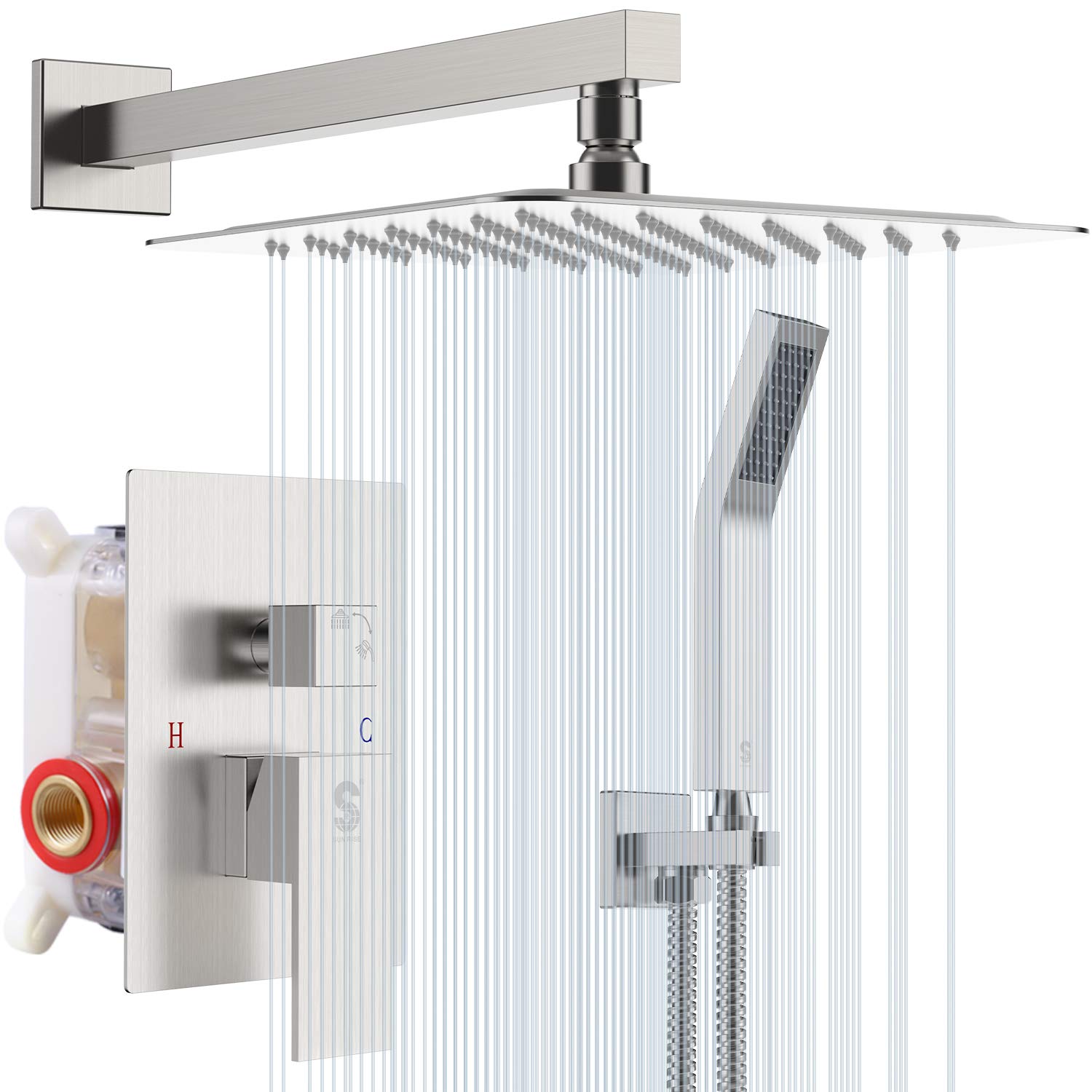Buy SR SUN RISE 12 Inch Bathroom Luxury Rain Mixer Shower Combo Set