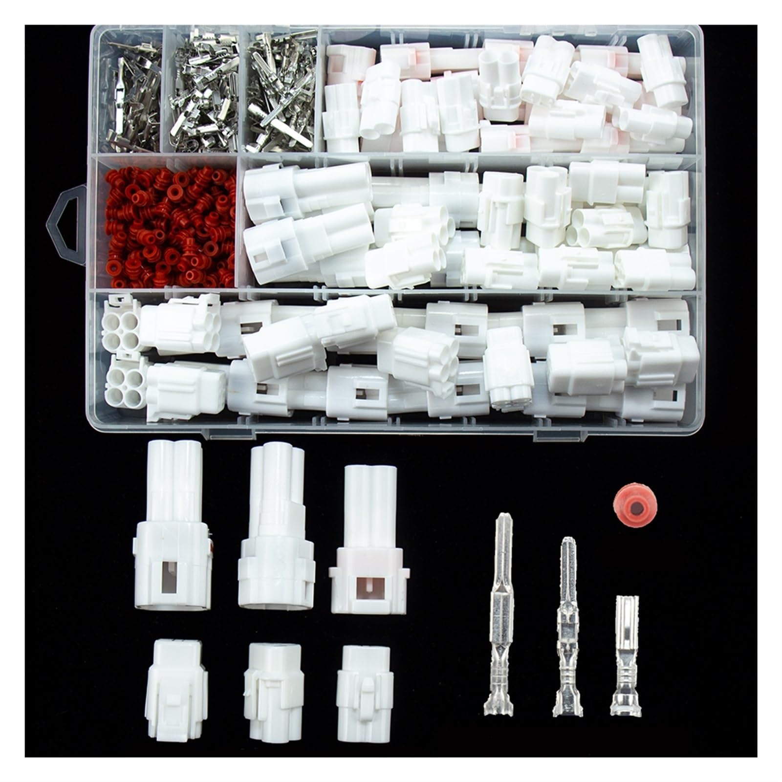 Conector de cableado automovilístico 30set 2Pin 3Pin 4Pin Motocicleta Motocicleta Conecte Alambre eléctrico a Prueba Agua(E 210pcs)