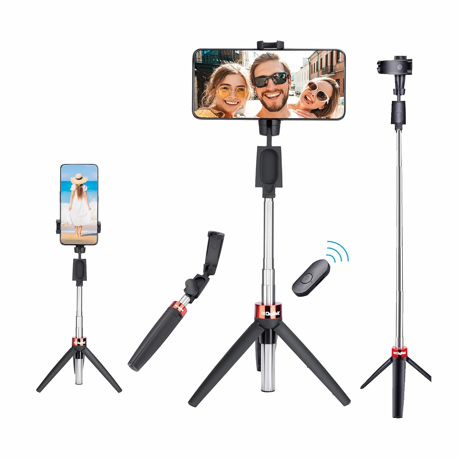 DIGITEK® (DTR-210SS) 68cm Portable Selfie Stick with Wireless Remote, 3 Legs Tripod Base, Rubberized Feet, 1 Kg Max Weight Load, 360° Rotation, Compatible with All Smartphones Photography, Videography DIGITEK® (DTR-210SS) 68cm Portable Selfie Stick with Wireless Remote, 3 Legs Tripod Base, Rubberized Feet, 1 Kg Max Weight Load, 360° Rotation, Compatible with All Smartphones Photography, Videography