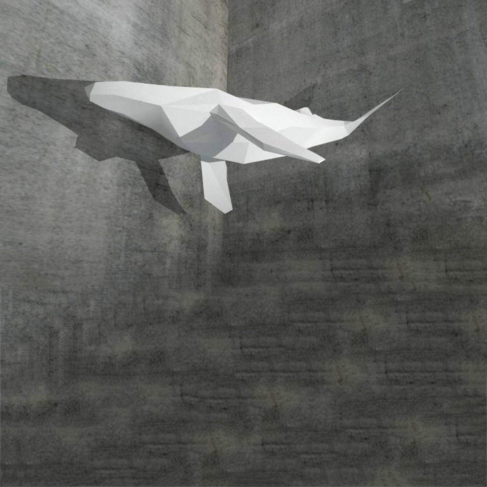Amazon.co.jp: 3Dクジラ紙彫刻手作り幾何学的折り紙パズル飾りDIY動物