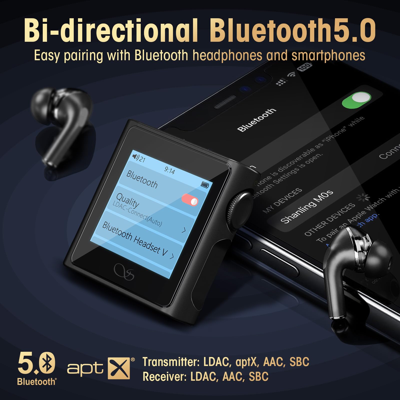 Amazon.com: SHANLING M0s 2in1 MP3 Player DAC Hi-Fi Sound Music