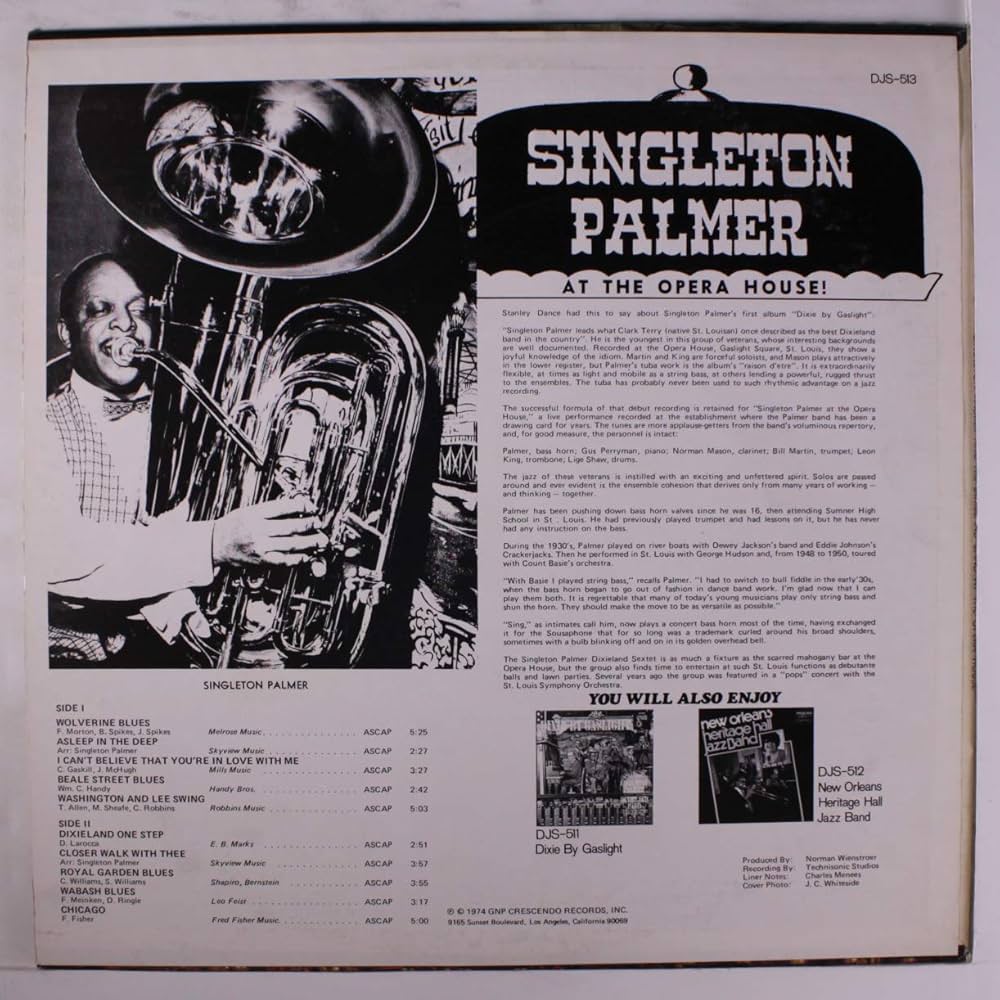 洋楽 Singleton Palmer At the Opera House Singleton Palmer At the Opera House