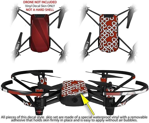 Miniatura 2 de Skin Wrap 2Pack para DJI Ryze Tello Drone vintageid 25rojo Drone No Incluidas
