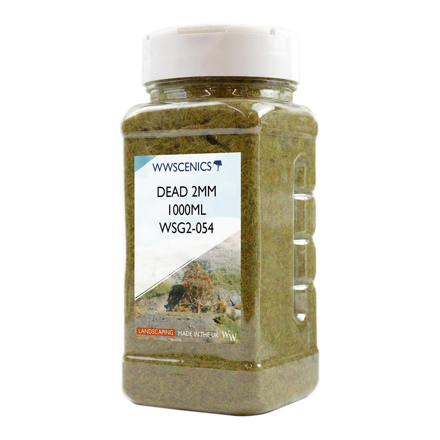 WWS War World Scenics WWScenics | 2mm Dead Static Grass | 1000ml Can | WSG2-054 | Realistic Model Scenery Material