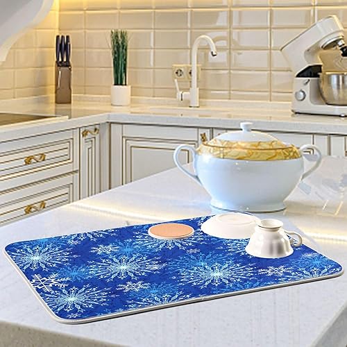 Vista 330 de Tapete de secado de platos de mariposas botánicas para encimera de cocina, almohadilla de secado de microfibra absorbente, grande, 18 x 24 pulgadas