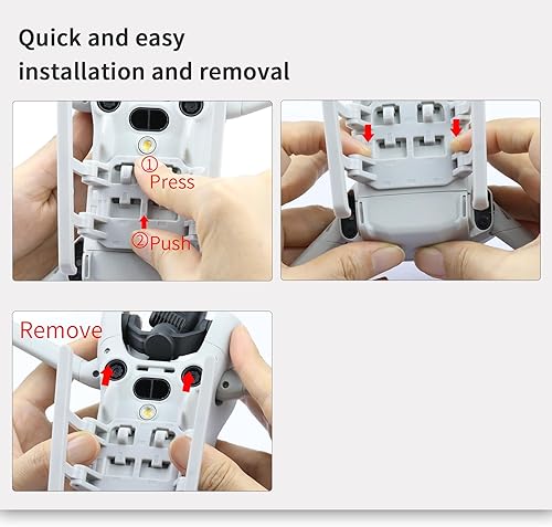 Miniatura 4 de LYONGTECH Tren de aterrizaje para DJI Mini 4 Pro Drone,Piernas plegables,Accesorios de pies de extensión