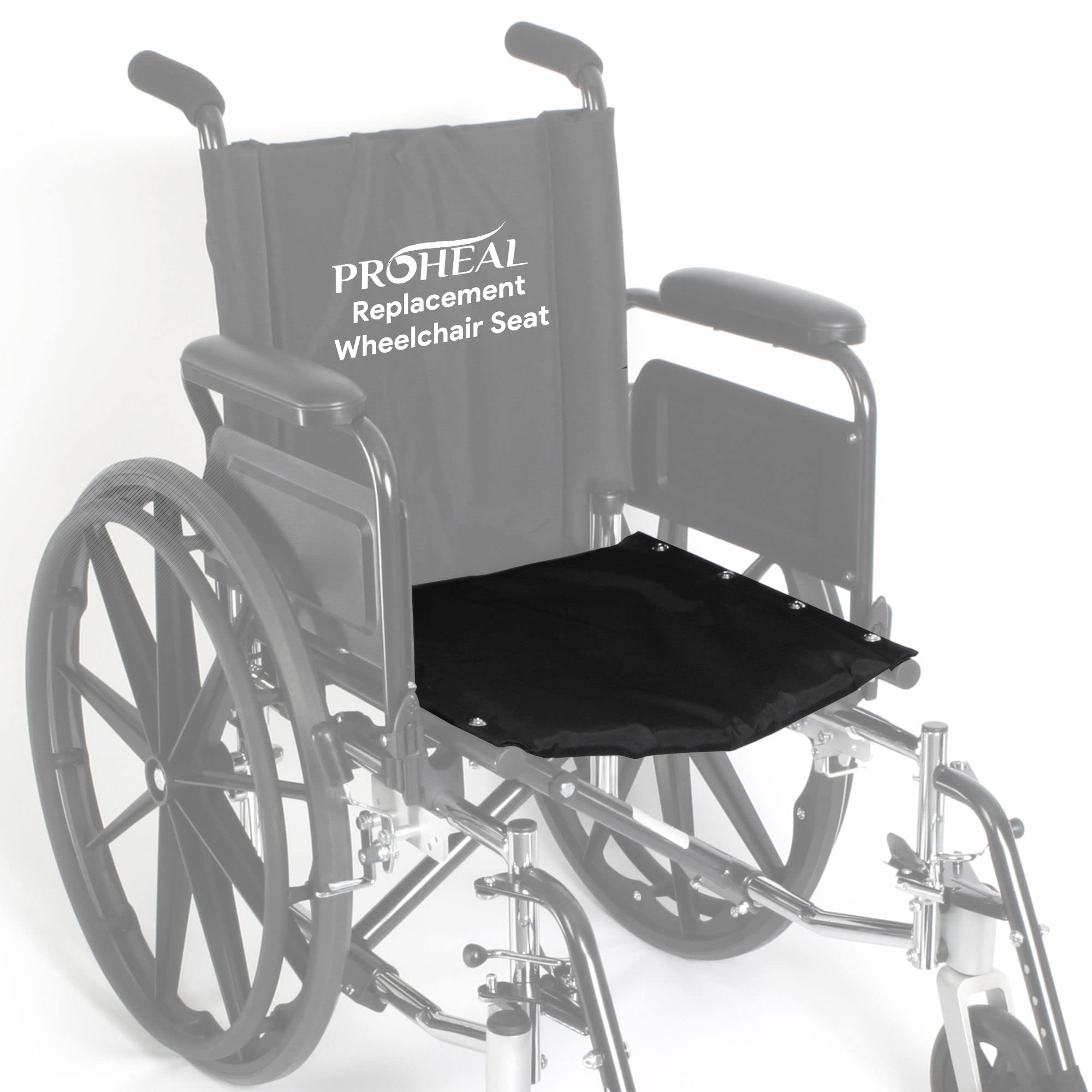 Nylon Wheelchair Seat Replacement - Upholstery Wheelchair Seats Replacements for 18" Chair - Comfortable and Supportive Padded Seat for Wheelchair - K3