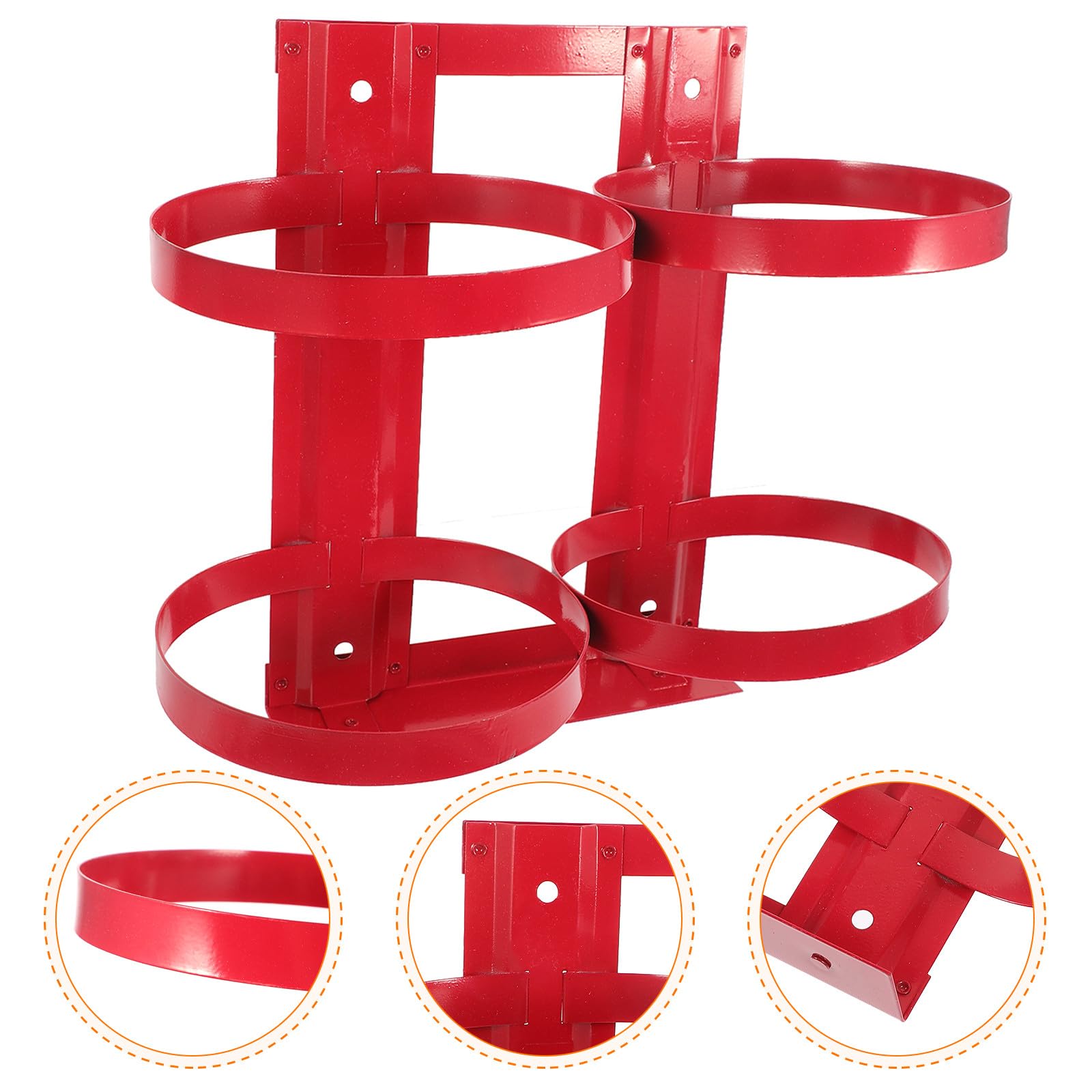 GALPADA Supporto di Montaggio e Struttura Professionale in Ferro Rosso per Estintore 5kg Apertura Rapida per Sicurezza Domestica e Aziendale