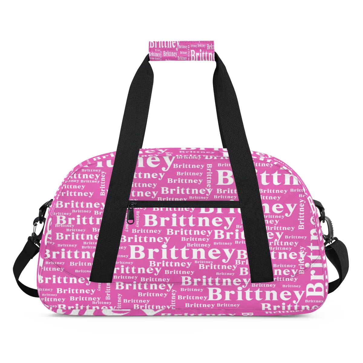 Pink Personalized Duffle Bag for Kids Custom Dance Ballet Bag with Name Lightweight Travel Weekender Overnight Bags Sport Gym Duffel Bag Workout Carry On Tote for Girls Boys