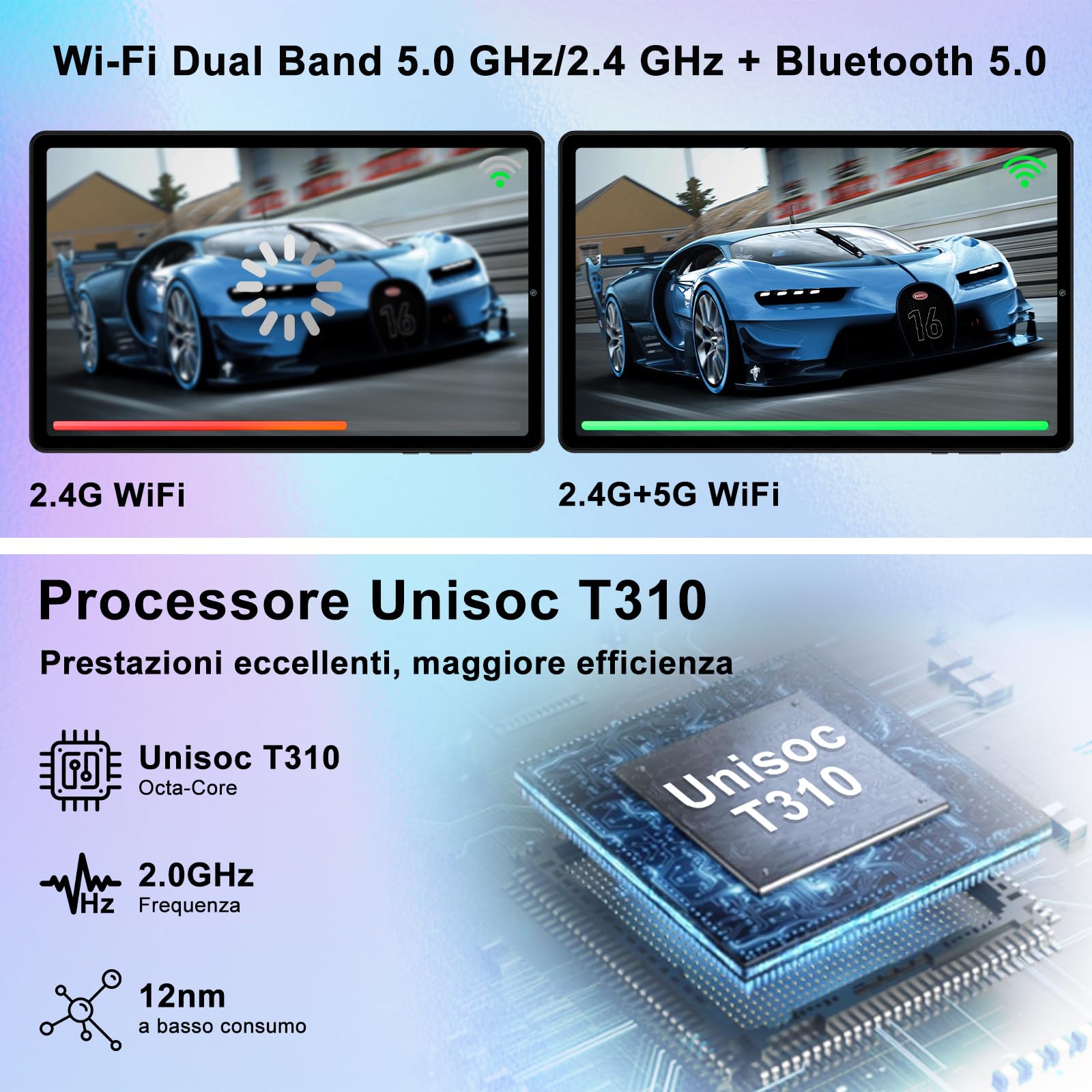 Tablet 10 Pollici Android 15 con Gemini AI, 30GB RAM + Espandibile 2TB ROM, Octa-Core, Widevine L1, WiFi 5G, BT5.0, Fotocamere 8MP/5MP, 6000mAh, con Tastiera, Mouse e Custodia – Nero