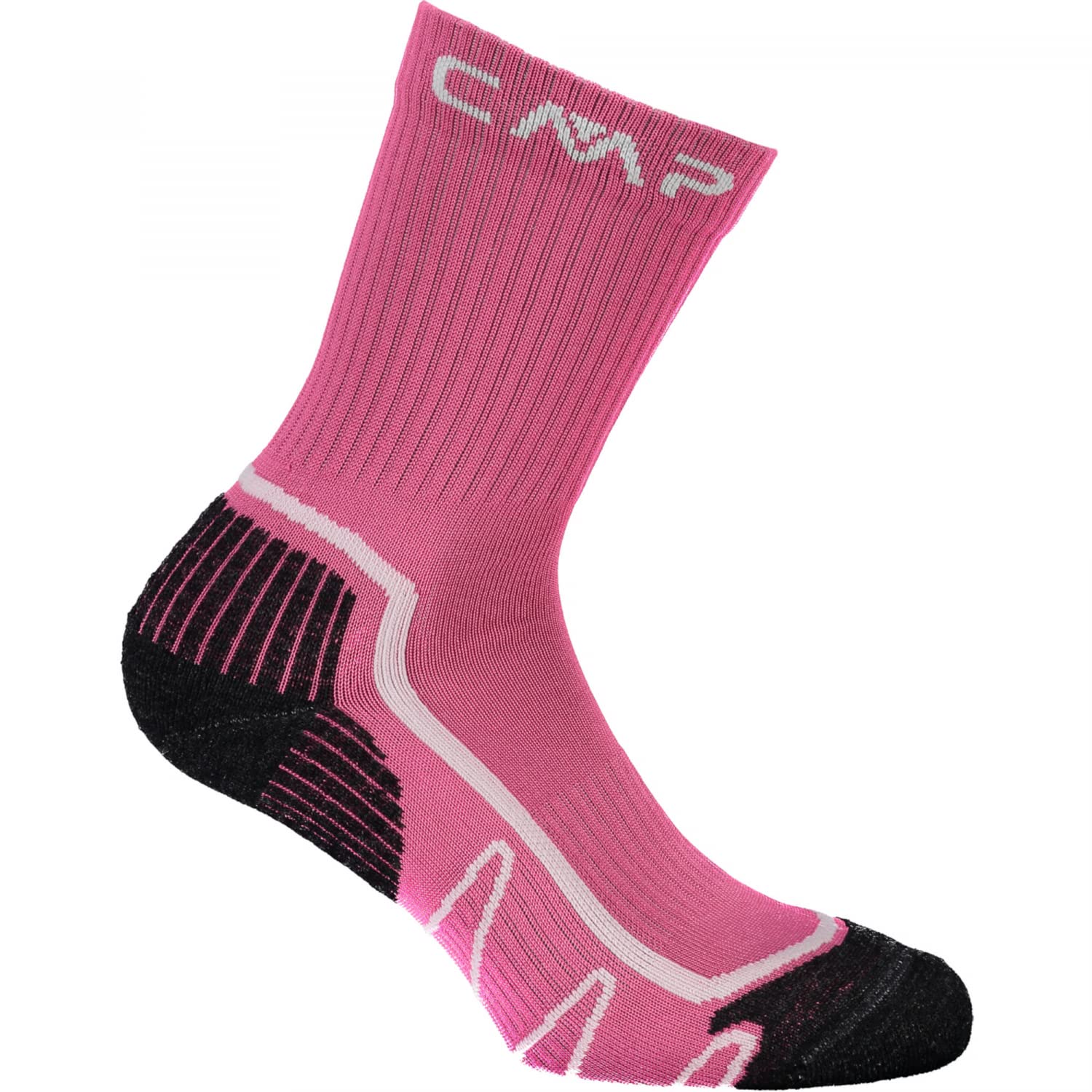 CMP UNISEX TREKKING SOCK POLY MID GERANEO-BIANCO 6-9 UK