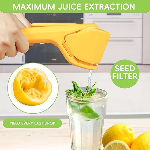 Miniatura 2 de Lmfeg Lemon Juicer Squeezer Handheld, Max Juice Extraction Lemon Press Squeezer, Effortless Hand Citrus Squeezer With Built-In Strainer, Use For