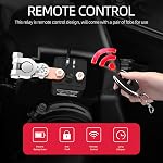 Joinfworld Remote Battery Disconnect Switch 12V 200A Car Kill Switch Anti-Theft Remote Control Switch with Two Remote Control Relay Fobs for Auto Truck Boat